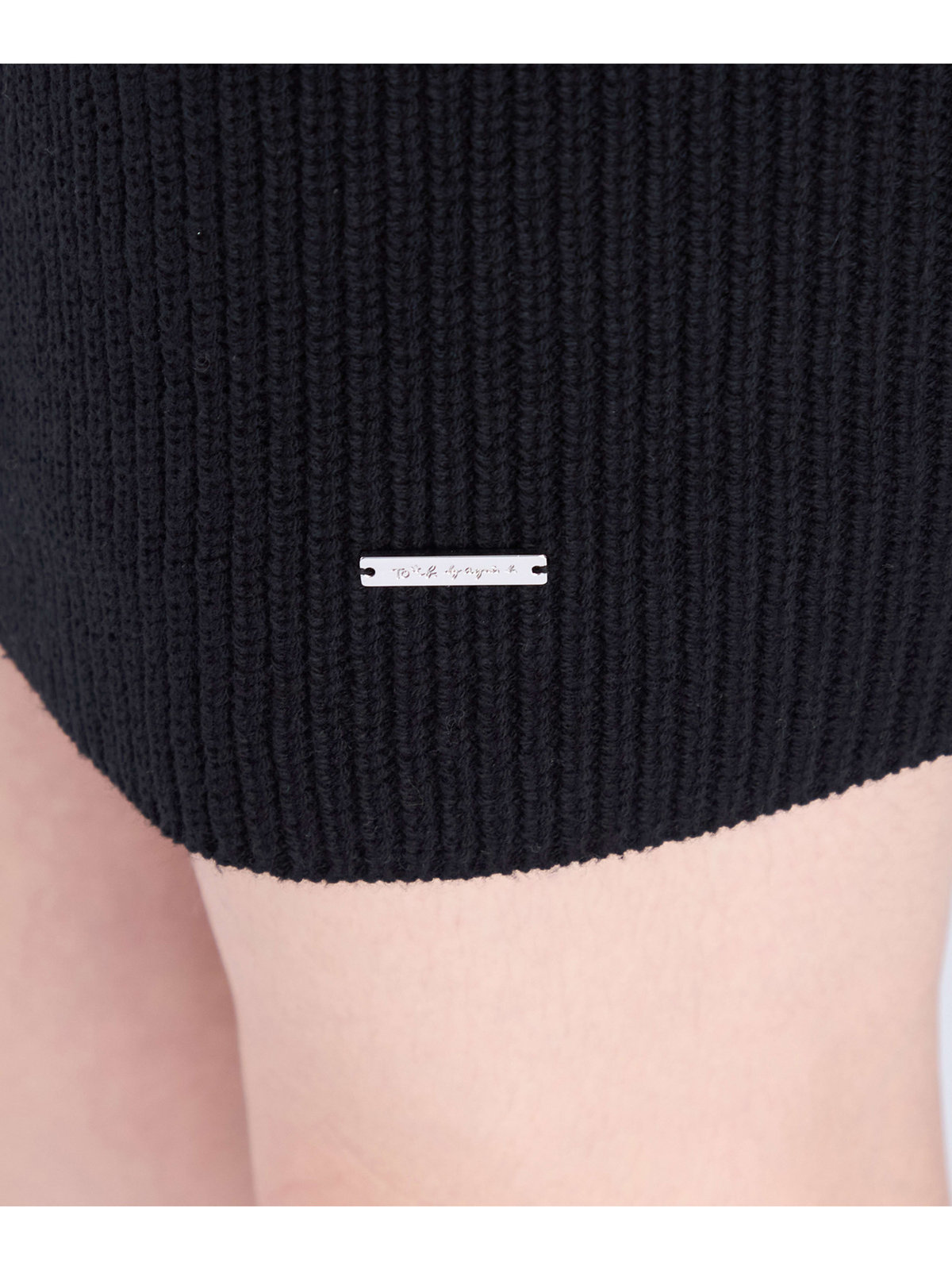 To b. by agnès b. 【Outlet】ボトルネック ニット ワンピース ブラック