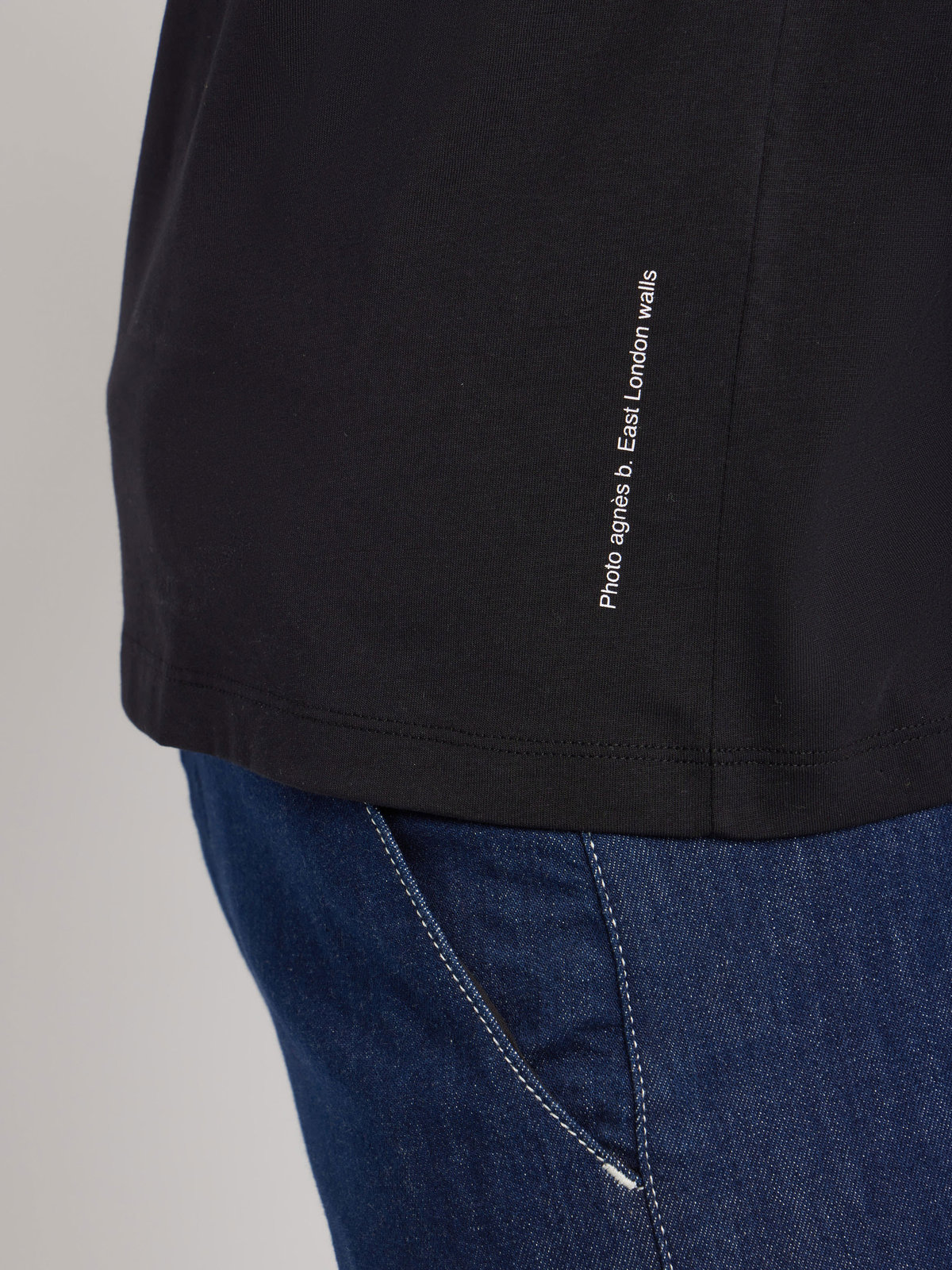 FEMME ウィメンズ オーガニクコットン フォトプリント 半袖 Tシャツ ブラック