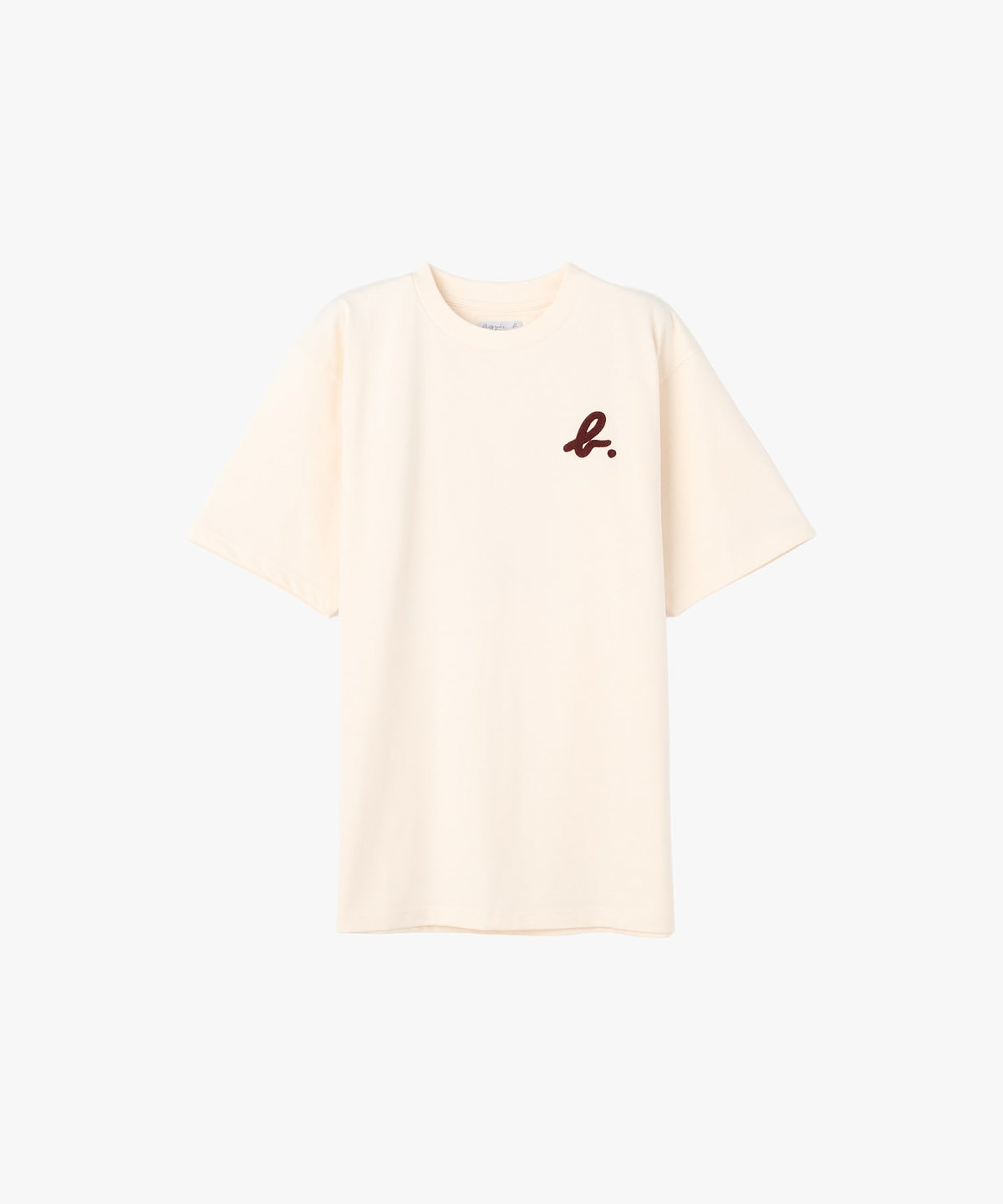 HOMME メンズ メンズ "b."刺繍 半袖 Tシャツ ホワイト