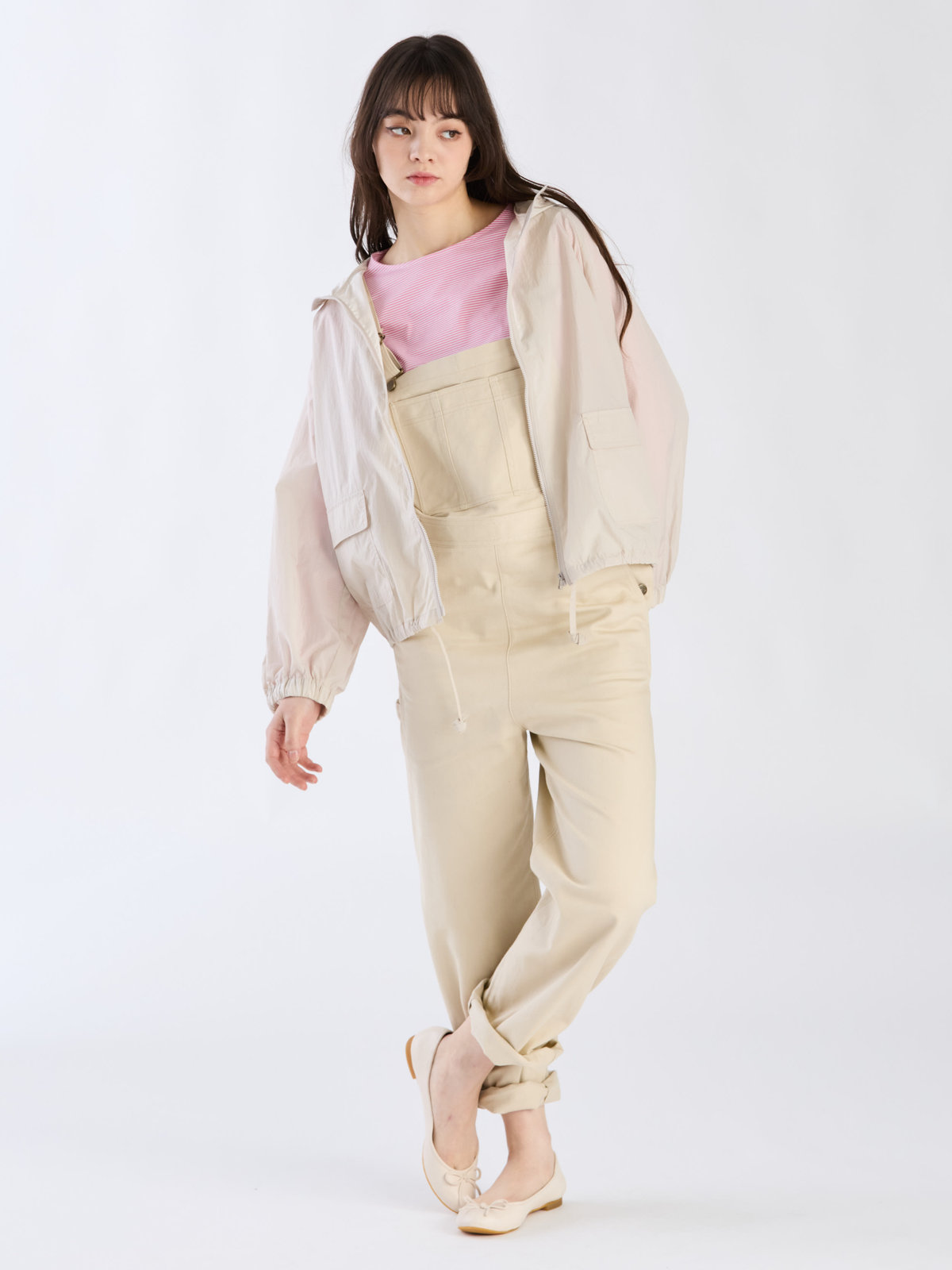 To b. by agnès b. 【Outlet】ボーダーロングスリーブTシャツ ピンク