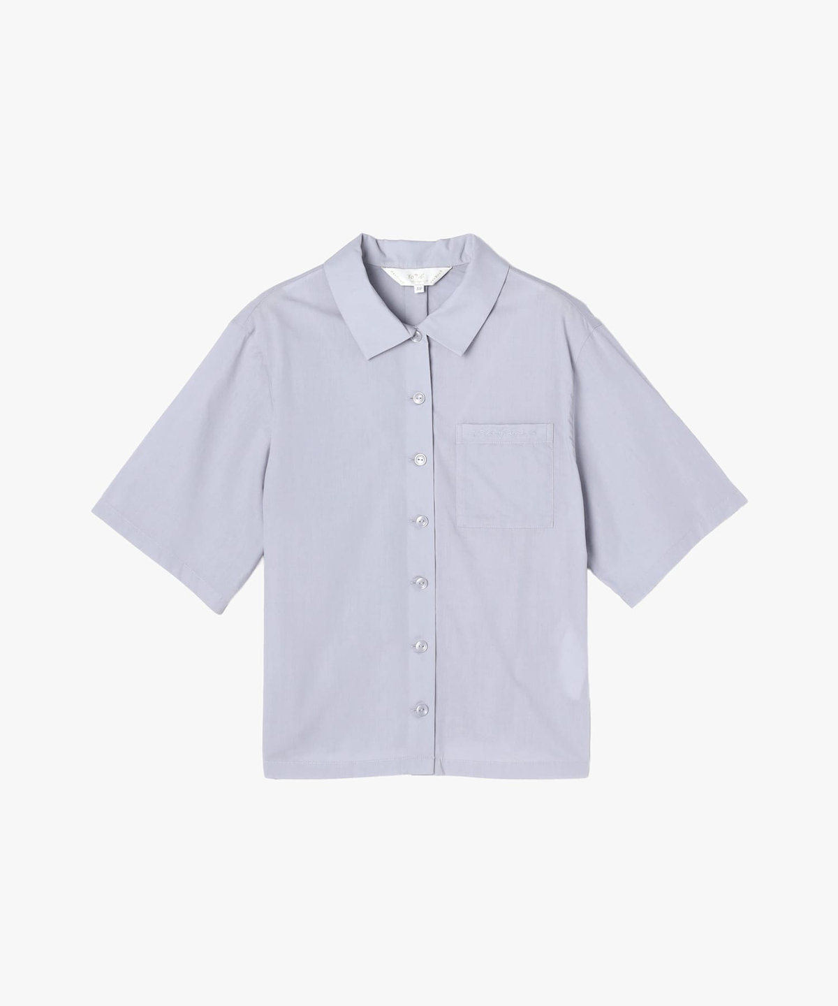 To b. by agnès b. ボックスカット 半袖 シャツ ブルー