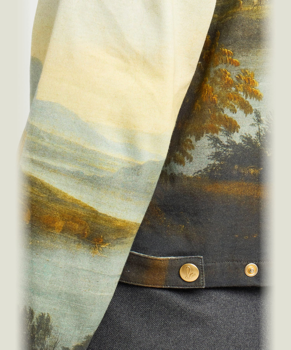 FEMME ウィメンズ agnes b. x Le Louvre フォトプリント コットン 長袖 カーディガン "Paysage avec un berger" マルチ