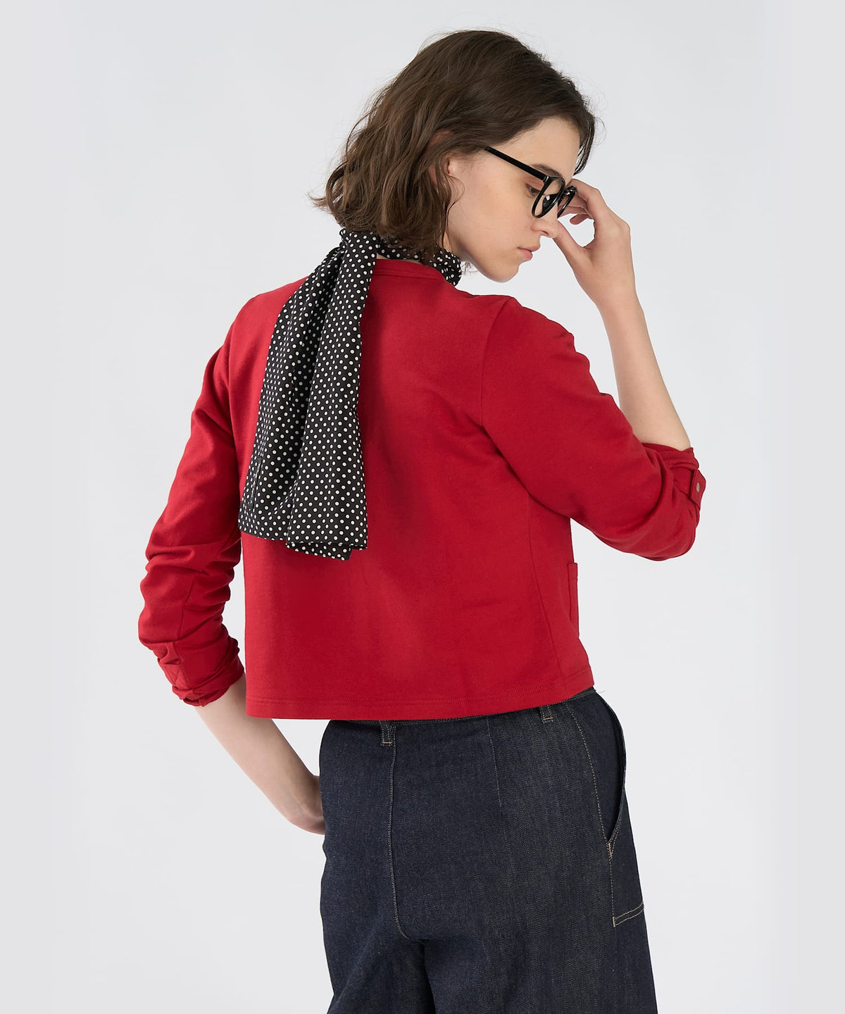 To b. by agnès b. To b. by agnes b.× green label relaxing オーガニックコットン ニュートラディショナルカーディガン レッド