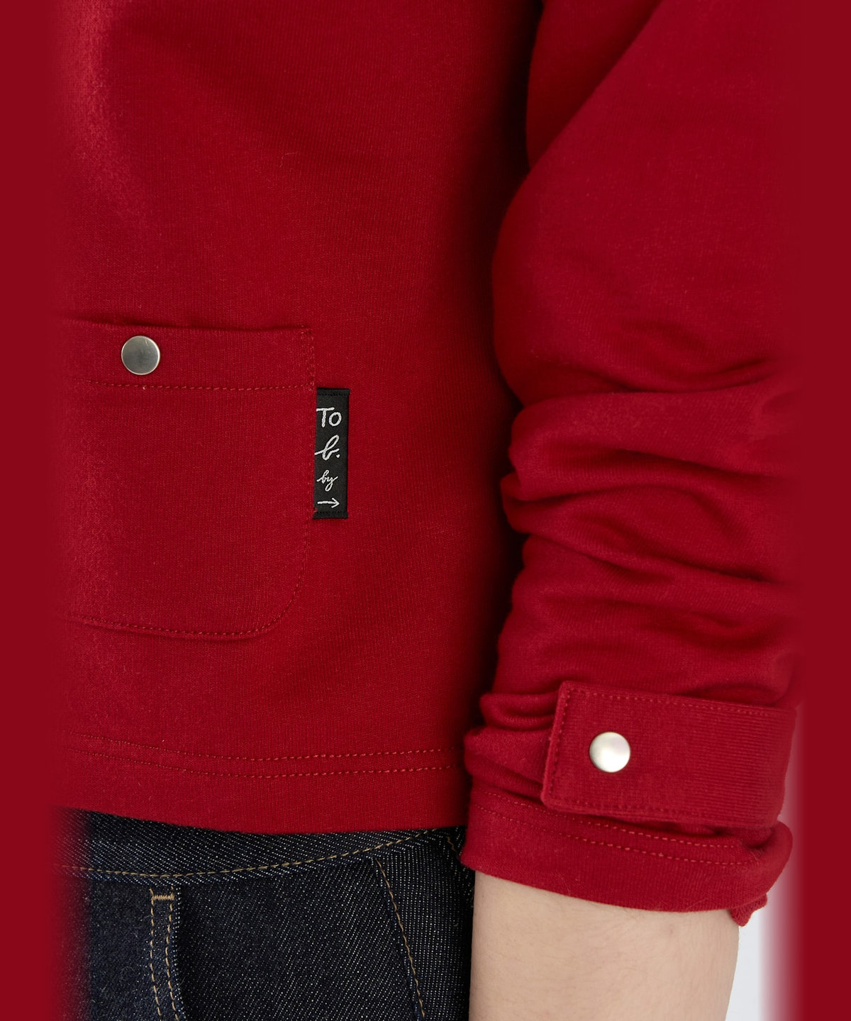To b. by agnès b. To b. by agnes b.× green label relaxing オーガニックコットン ニュートラディショナルカーディガン レッド