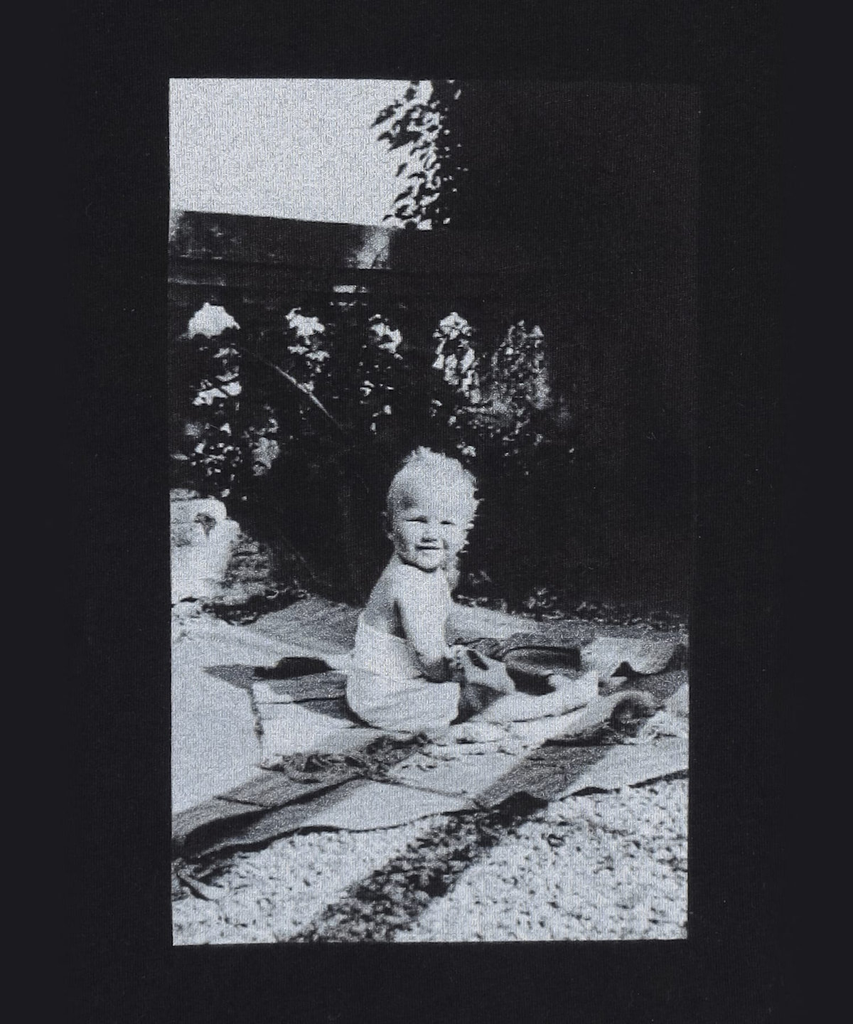 ENFANT ベビー ベビー フォトプリント コットン 半袖 Tシャツ ブラック