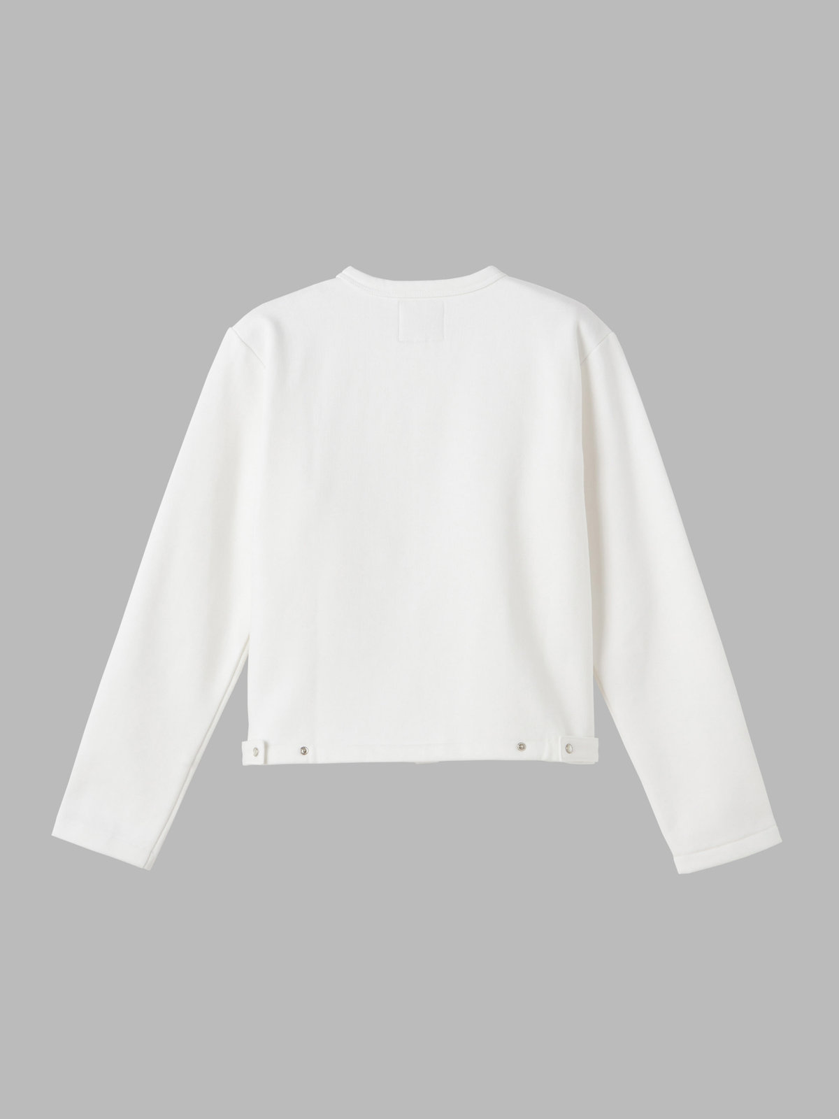 FEMME ウィメンズ コットン メルトン 長袖 カーディガンプレッション "Le Classique" ホワイト