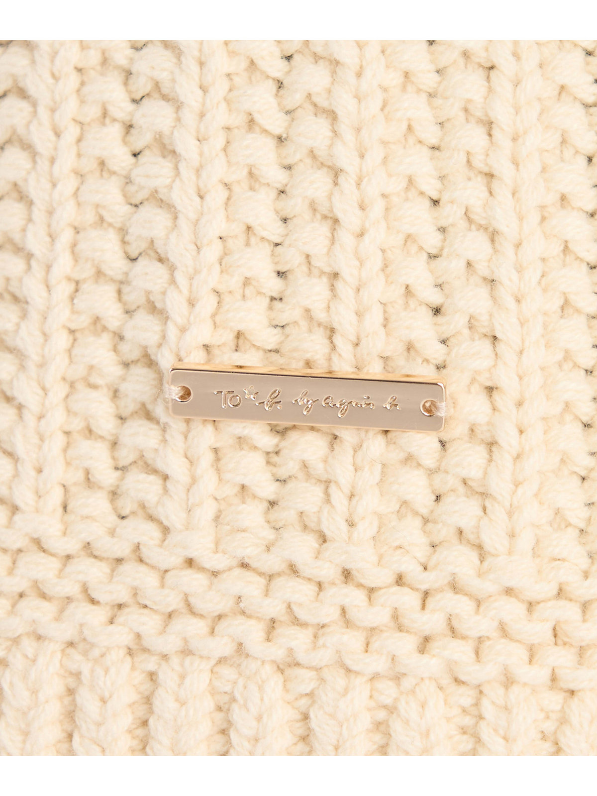 To b. by agnès b. 【Outlet】ラグランスリーブ ニット プルオーバー ホワイト