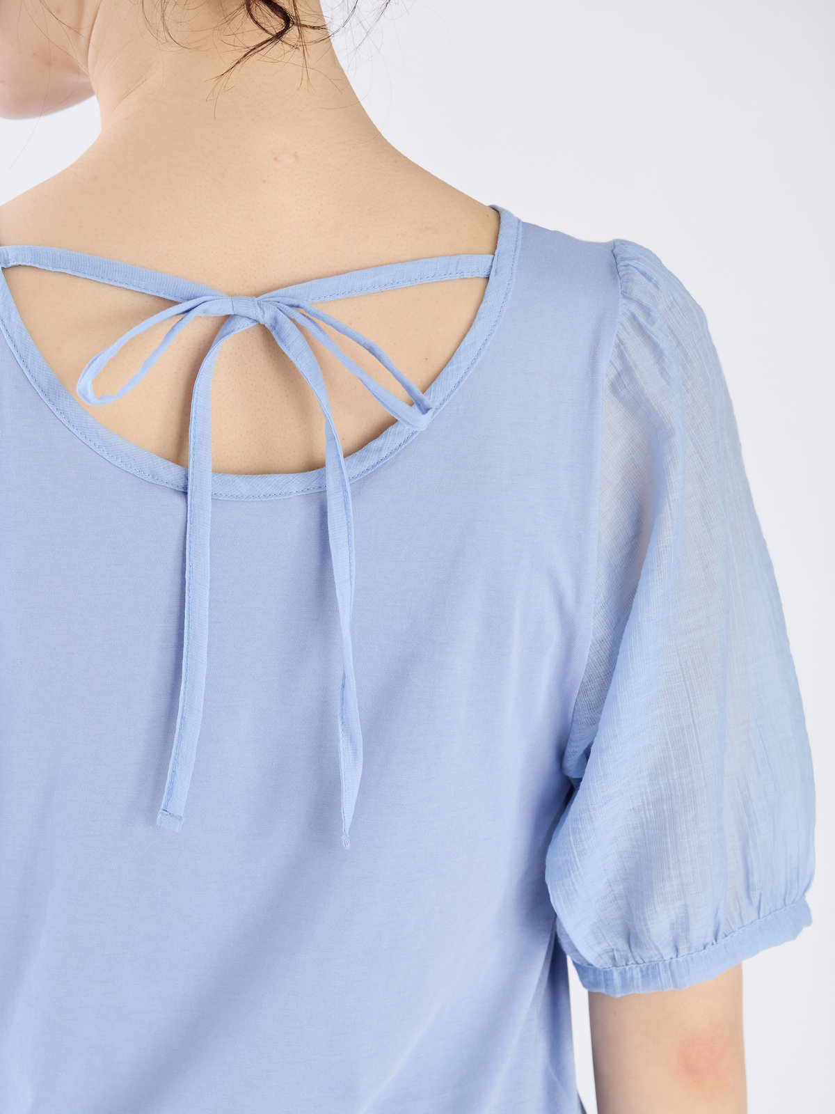 To b. by agnès b. 【Outlet】シアースリーブTシャツ ブルー