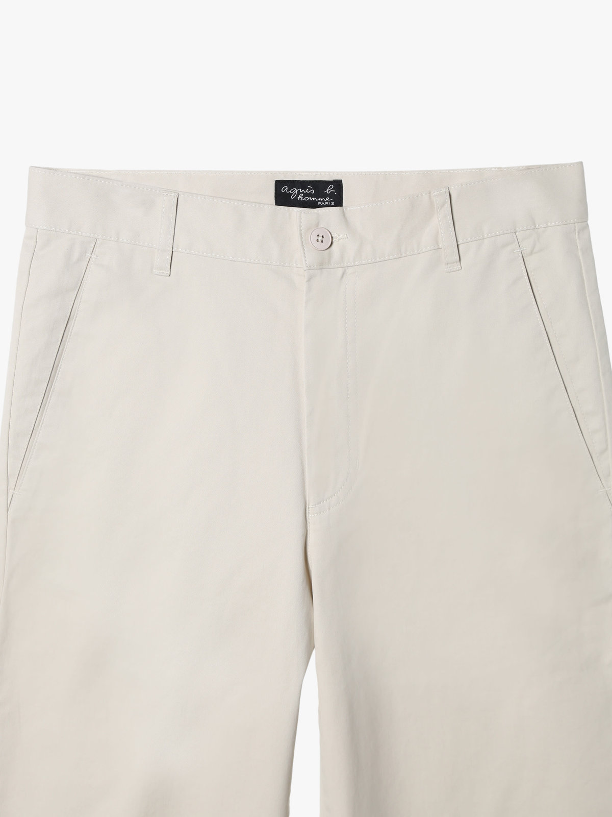 HOMME メンズ メンズ コットン ギャバジン ストレート パンツ ”Antton” ベージュ