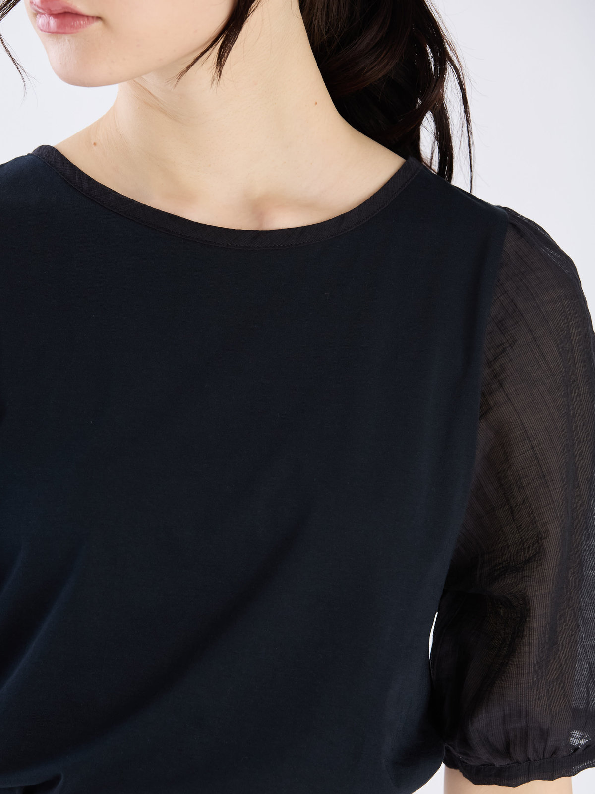 To b. by agnès b. 【Outlet】シアースリーブTシャツ ネイビー