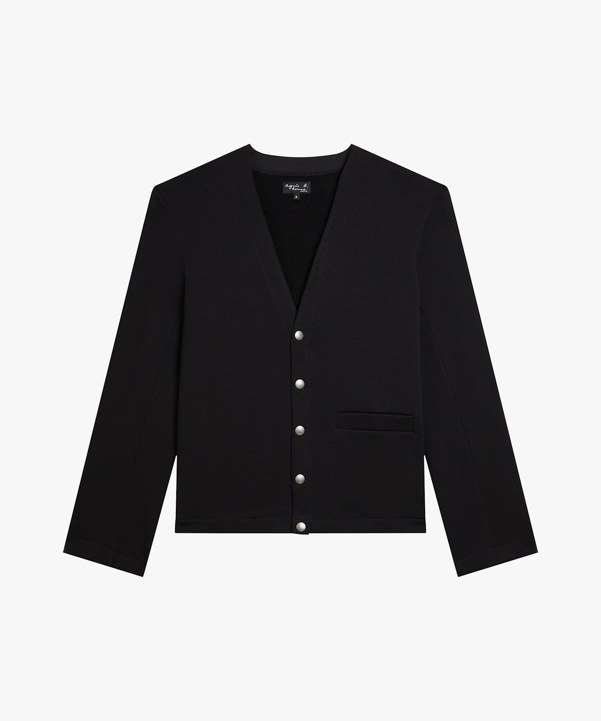HOMME メンズ メンズ コットン メルトン Vネック 長袖 カーディガンプレッション "Gant" ブラック
