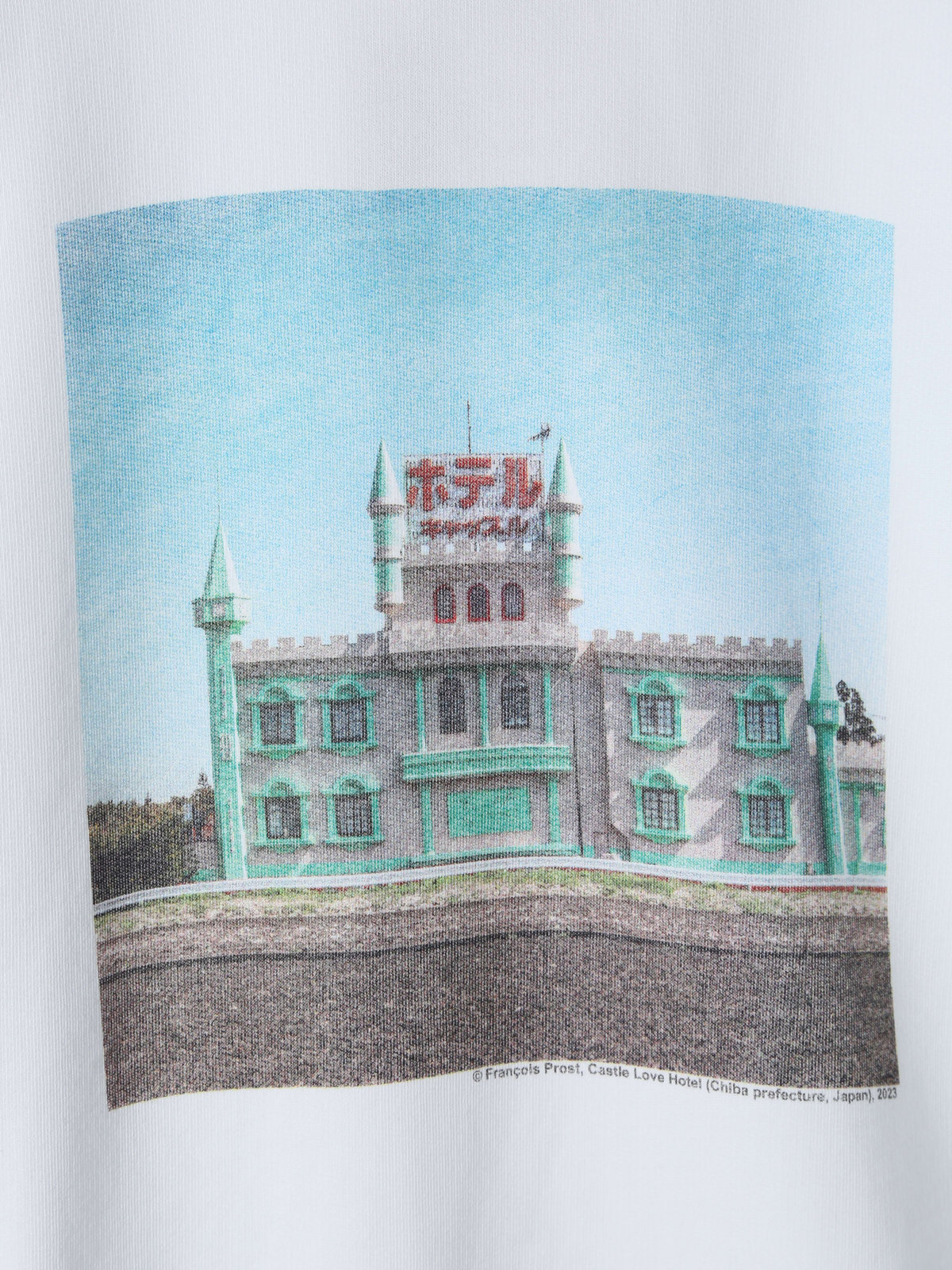 HOMME メンズ メンズ フォトプリント アーティスト 長袖 スウェット ”Francois Prost” ホワイト