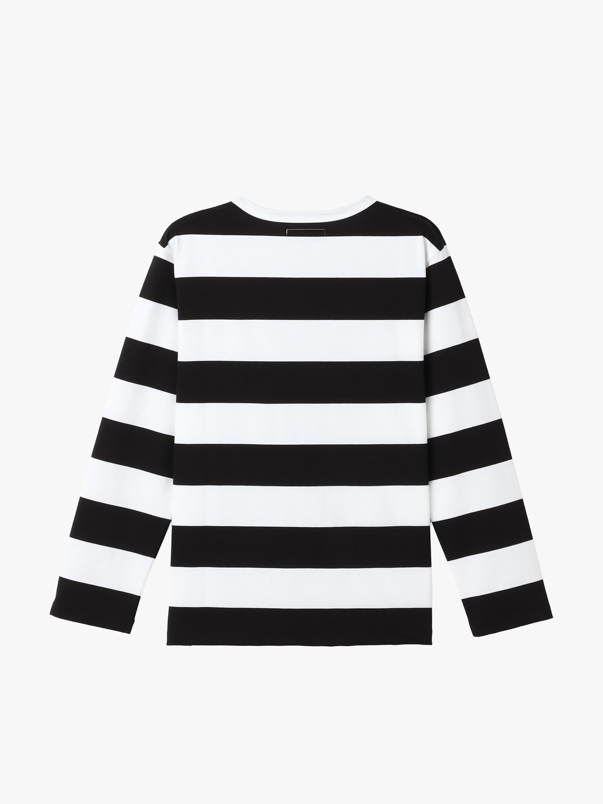 FEMME ウィメンズ 太ボーダー コットン 長袖Tシャツ "Cool" ホワイト×ブラック