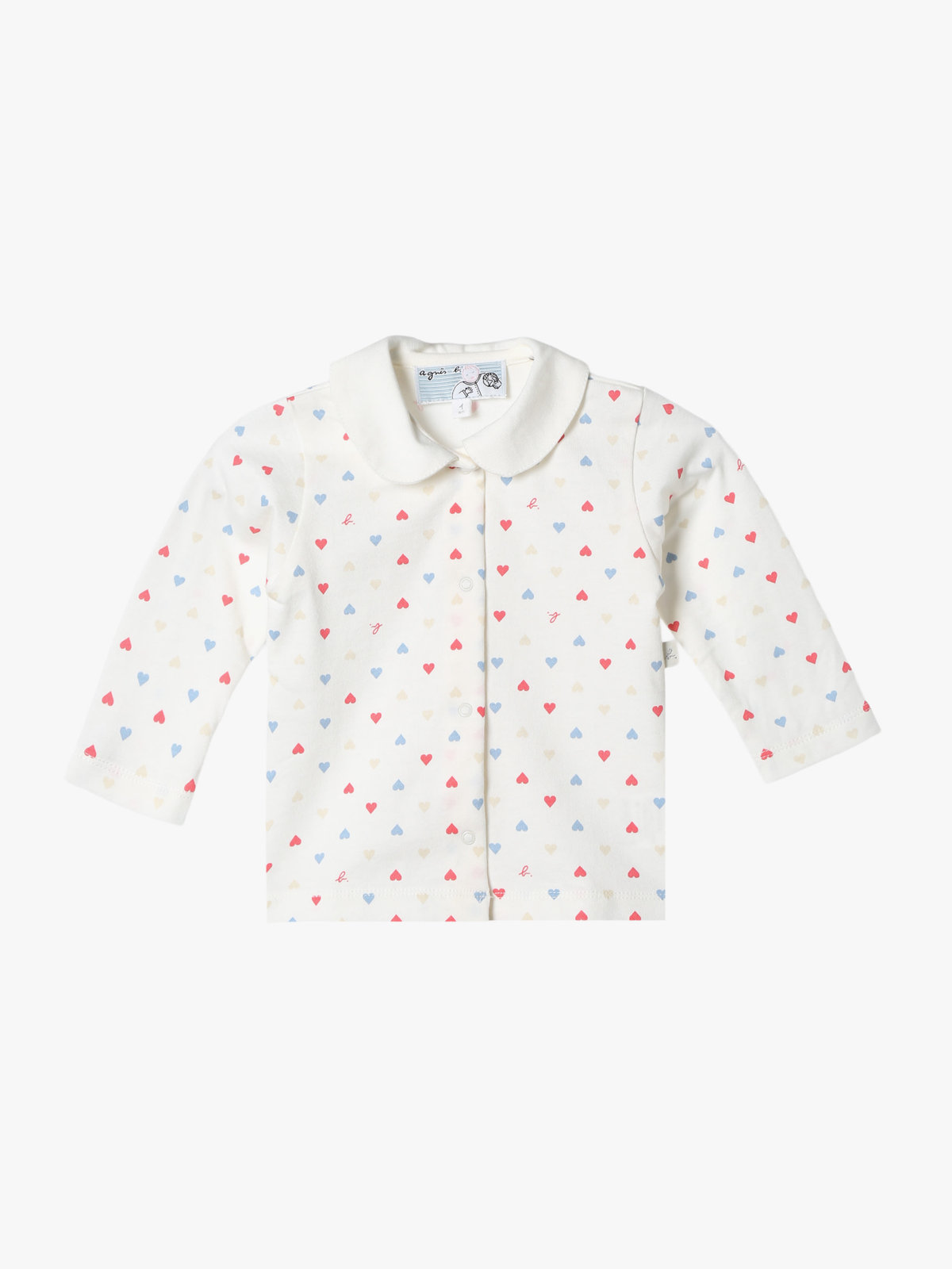 ENFANT ベビー ベビー マルチカラー コットン 長袖 シャツ ホワイト