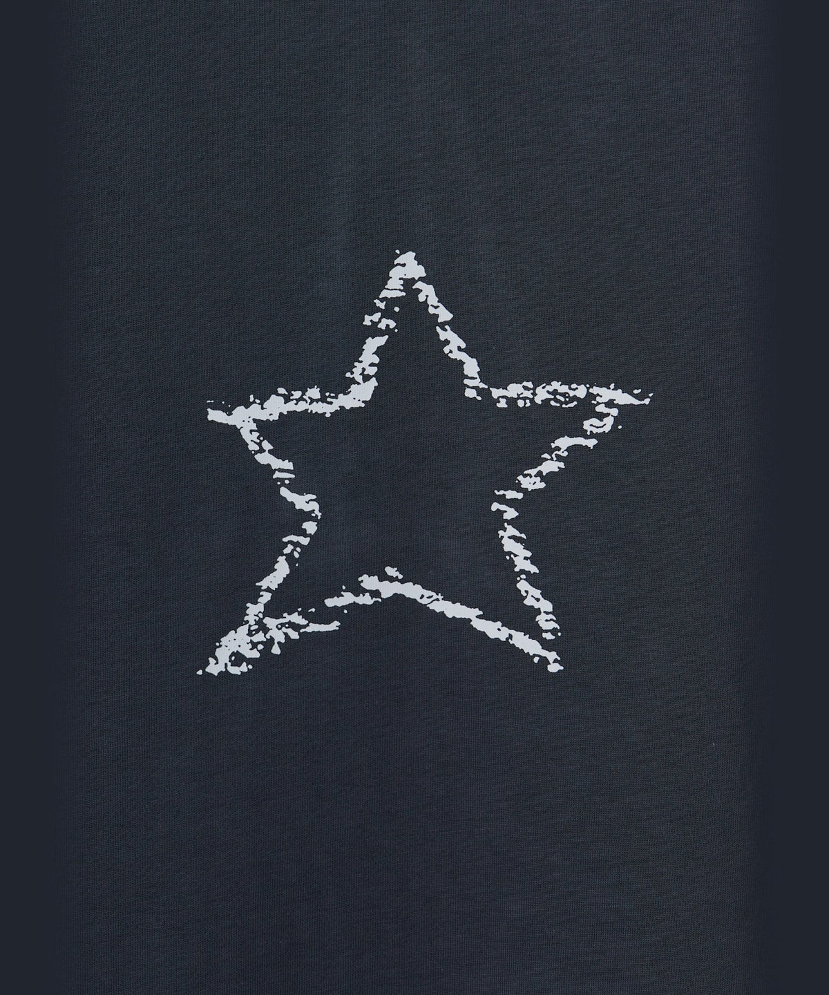 HOMME メンズ メンズ スター プリント オーガニックコットン 長袖 Tシャツ グレー