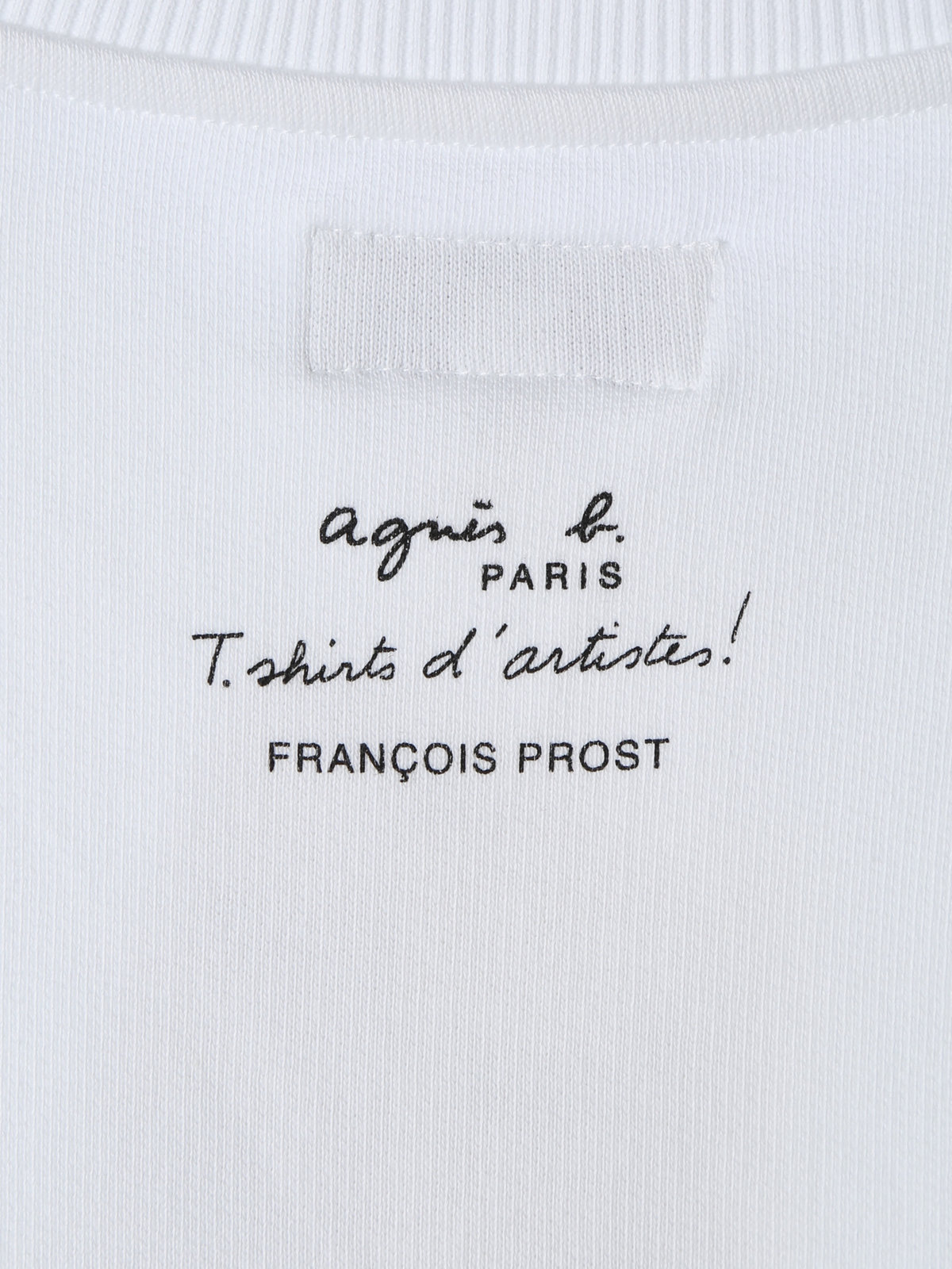 HOMME メンズ メンズ フォトプリント アーティスト 長袖 スウェット ”Francois Prost” ホワイト