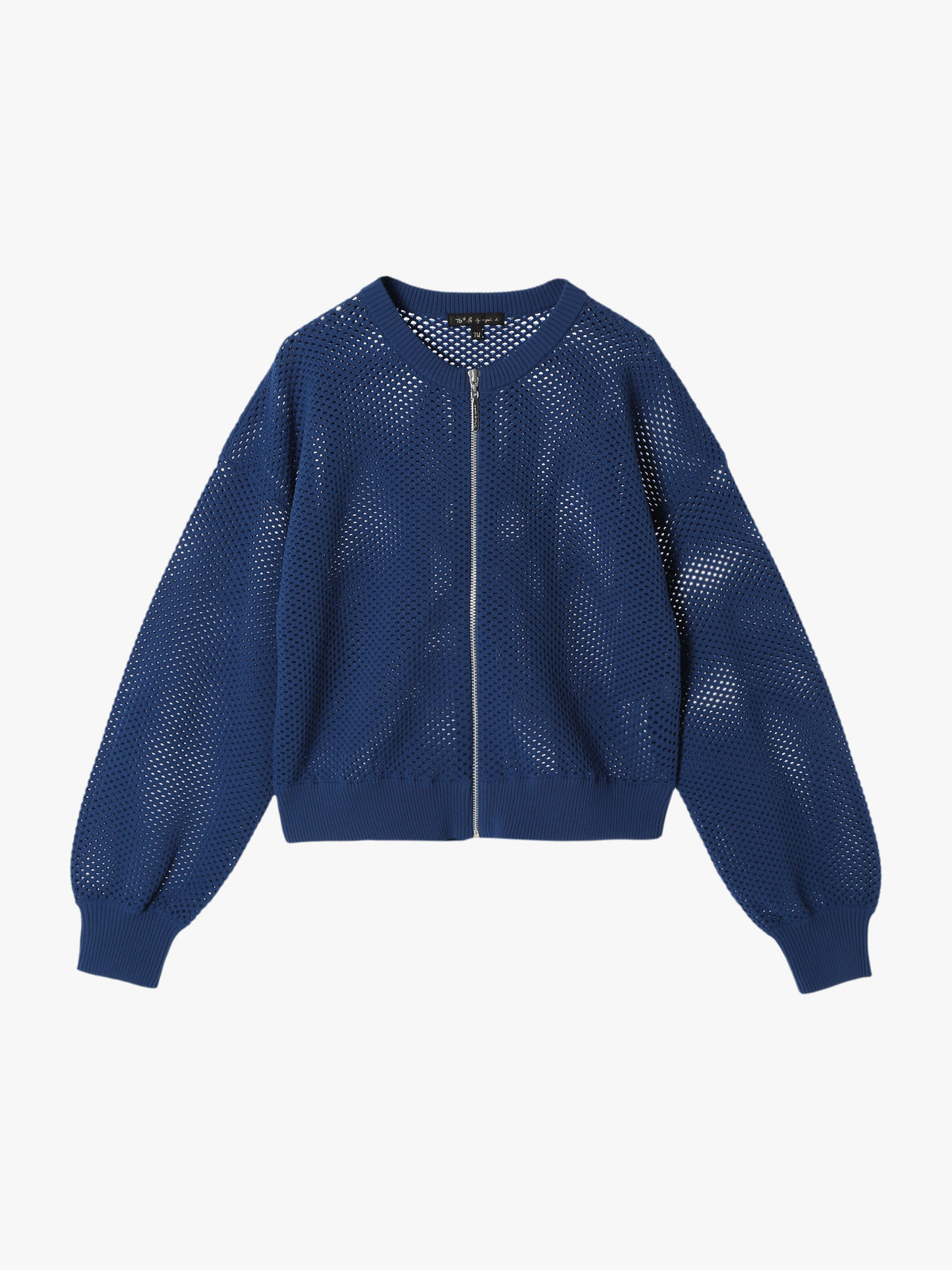To b. by agnès b. 【Outlet】メッシュ ニット ブルゾン ブルー