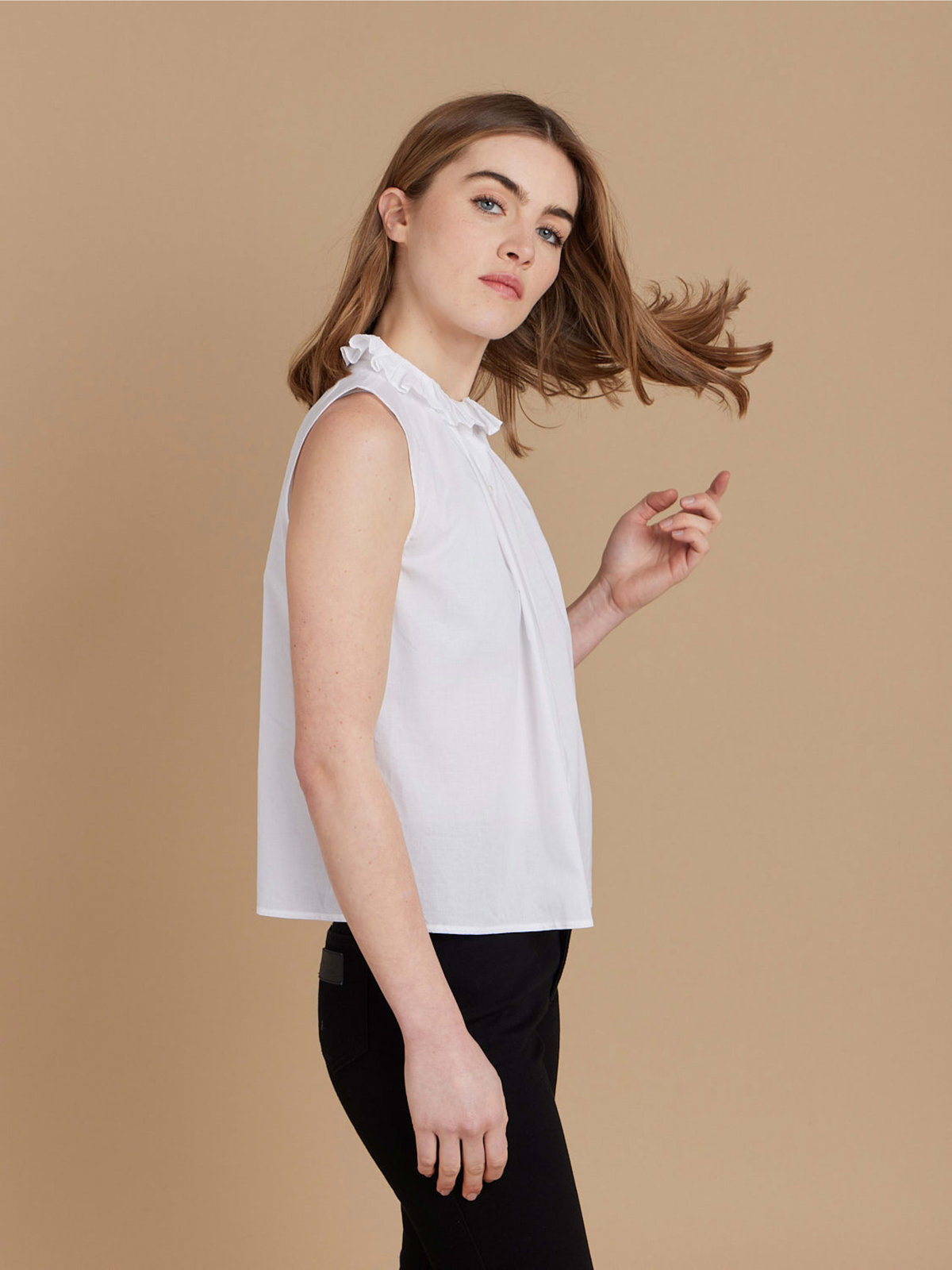 FEMME ウィメンズ 【Outlet】UF95 CHEMISE フリル ブラウス ホワイト