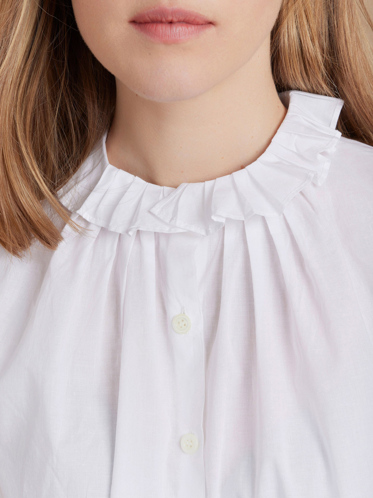 FEMME ウィメンズ 【Outlet】UF95 CHEMISE フリル ブラウス ホワイト