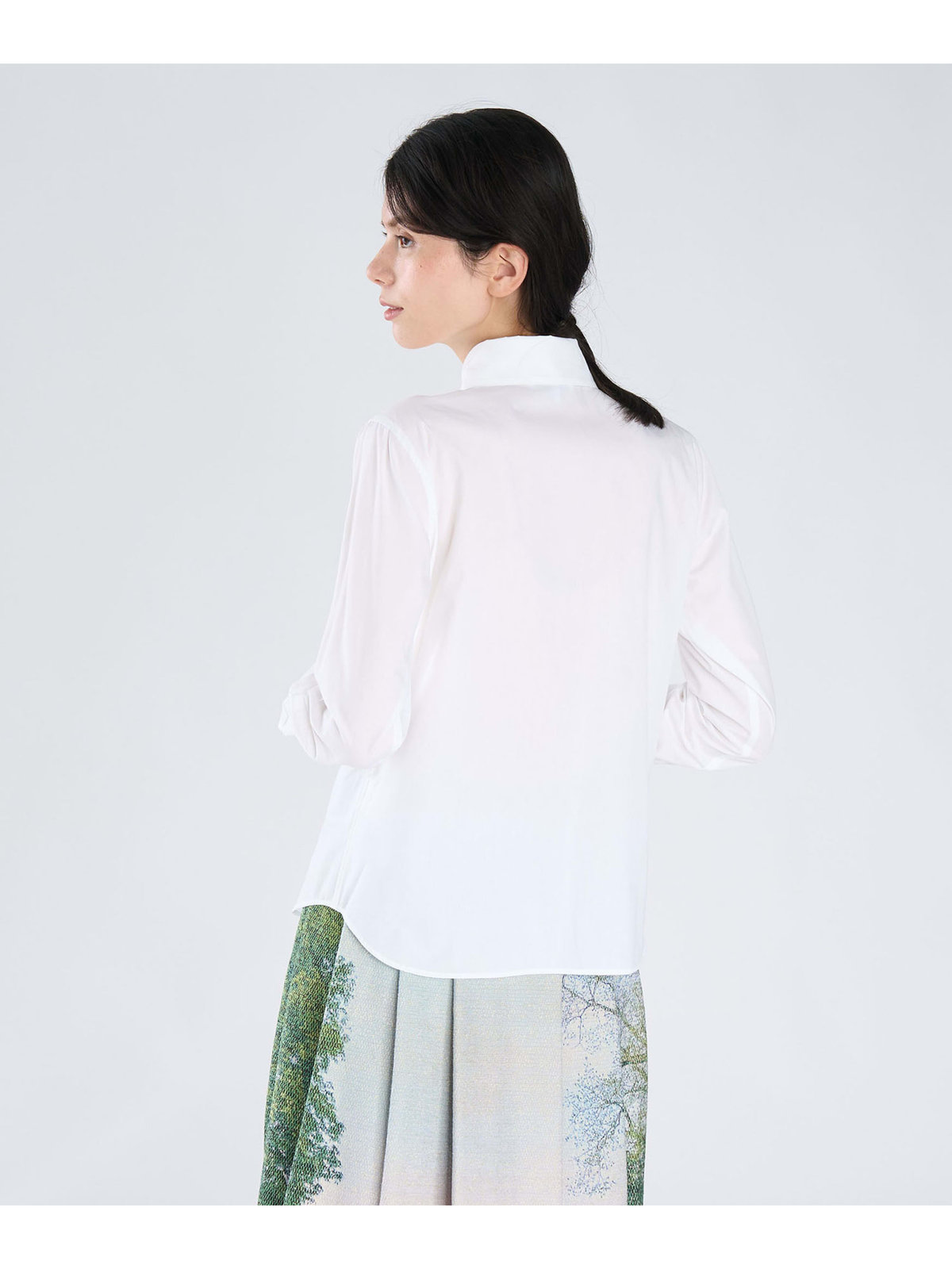 FEMME ウィメンズ コットン 長袖 ブラウス ”Gabrielle” ホワイト