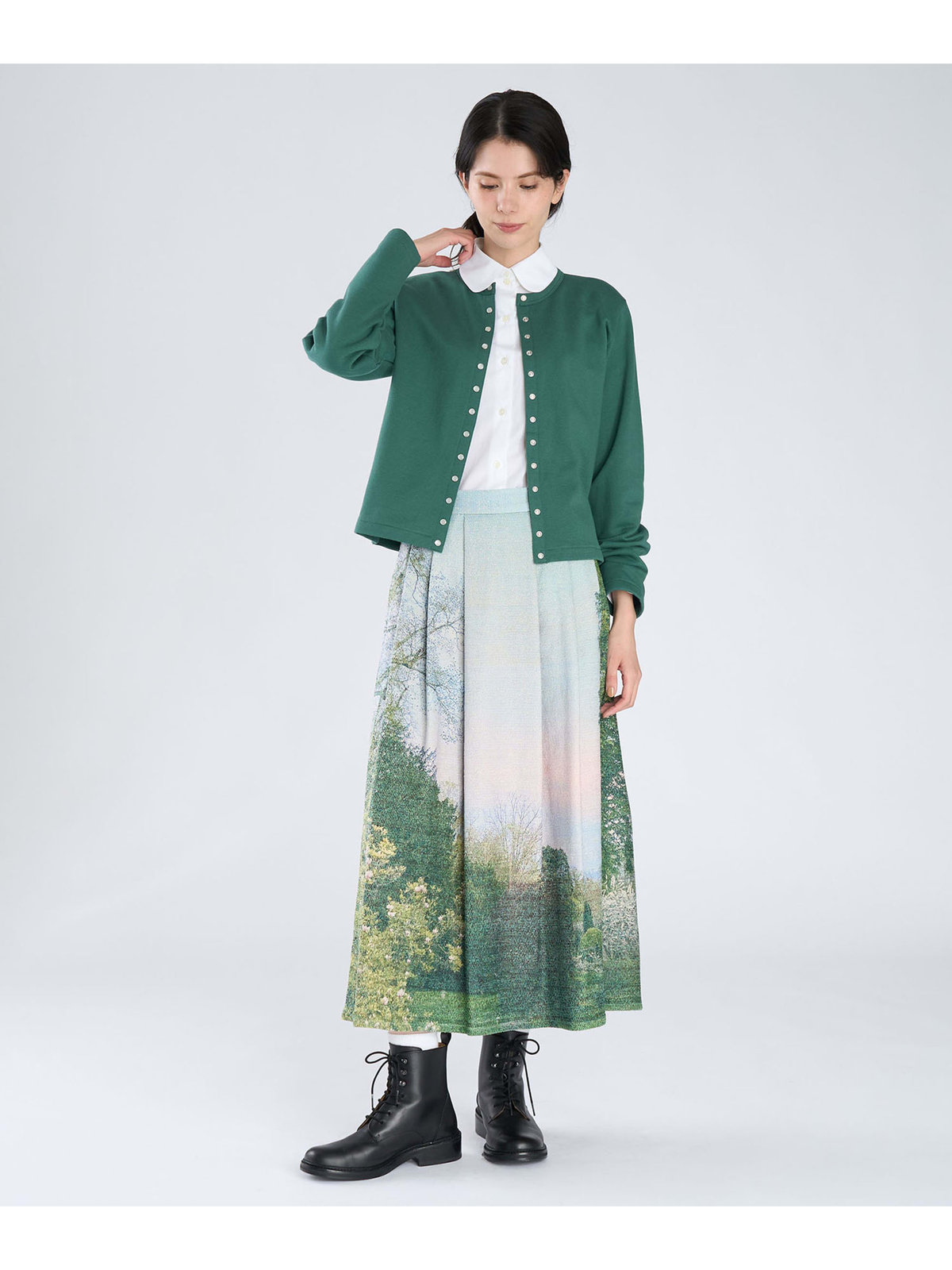 FEMME ウィメンズ コットン 長袖 ブラウス ”Gabrielle” ホワイト