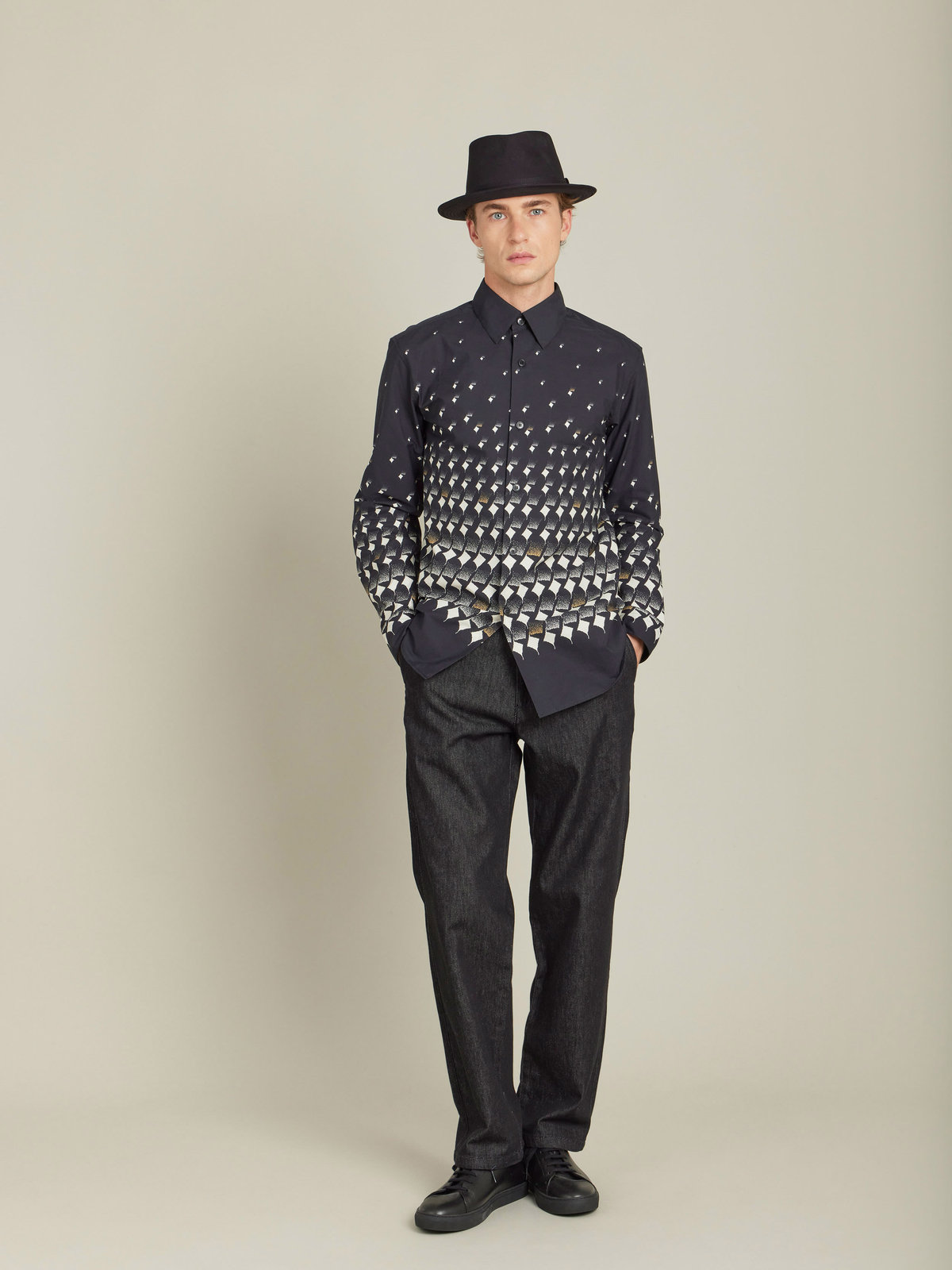 HOMME メンズ 【Outlet】IDO5 CHEMISE シャツ ブラック