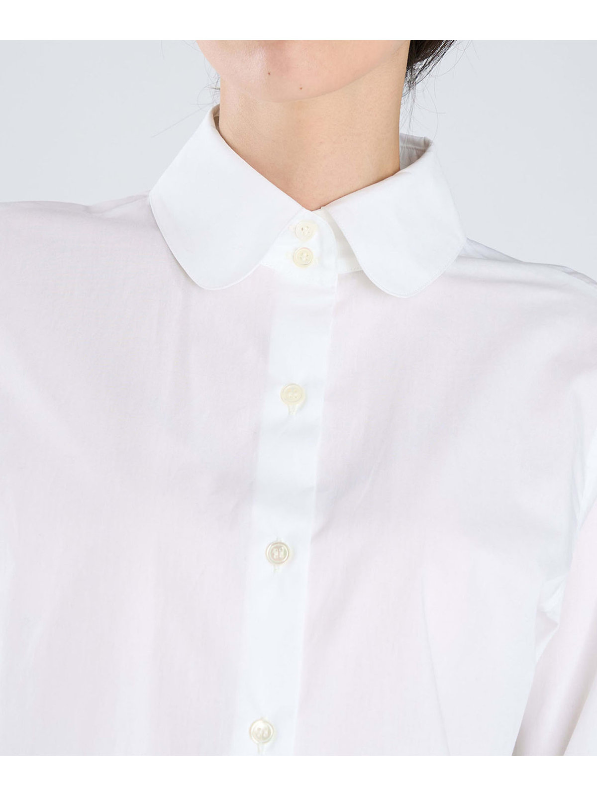 FEMME ウィメンズ コットン 長袖 ブラウス ”Gabrielle” ホワイト