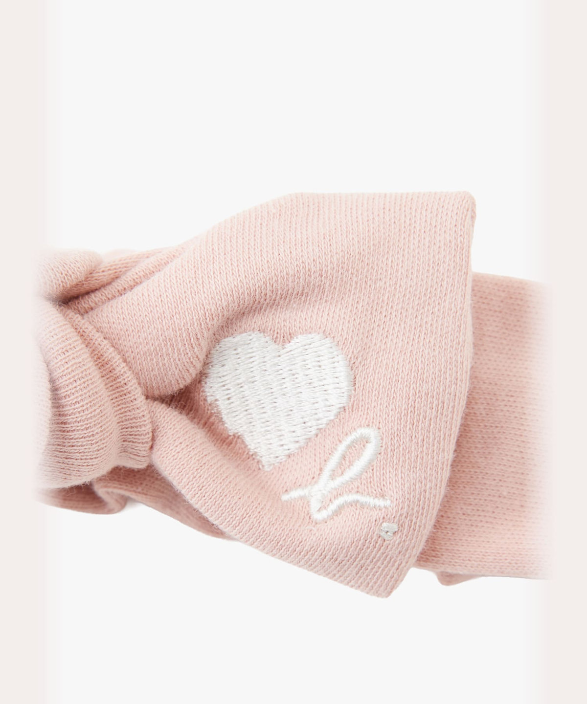 ENFANT ベビー ベビー "b." ロゴ コットン ヘアバンド Heart ベージュ