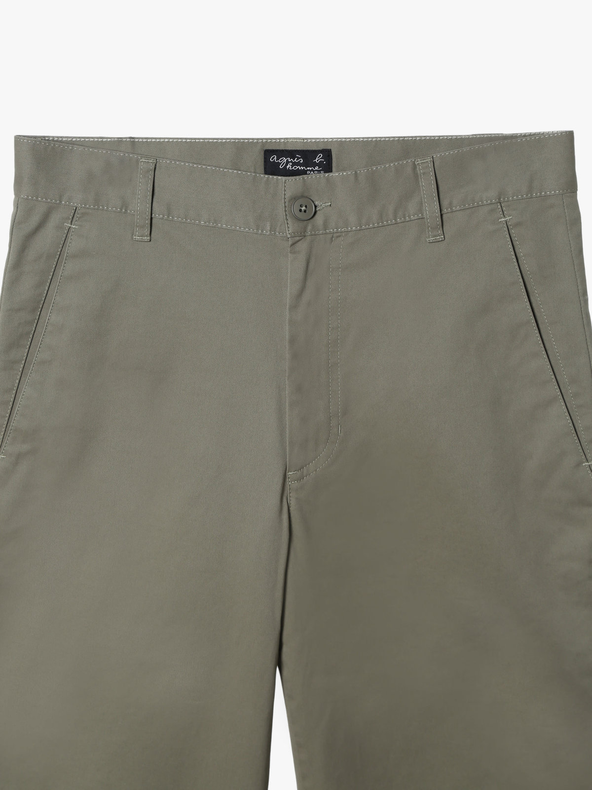 HOMME メンズ メンズ コットン ギャバジン ストレート パンツ ”Antton” カーキ
