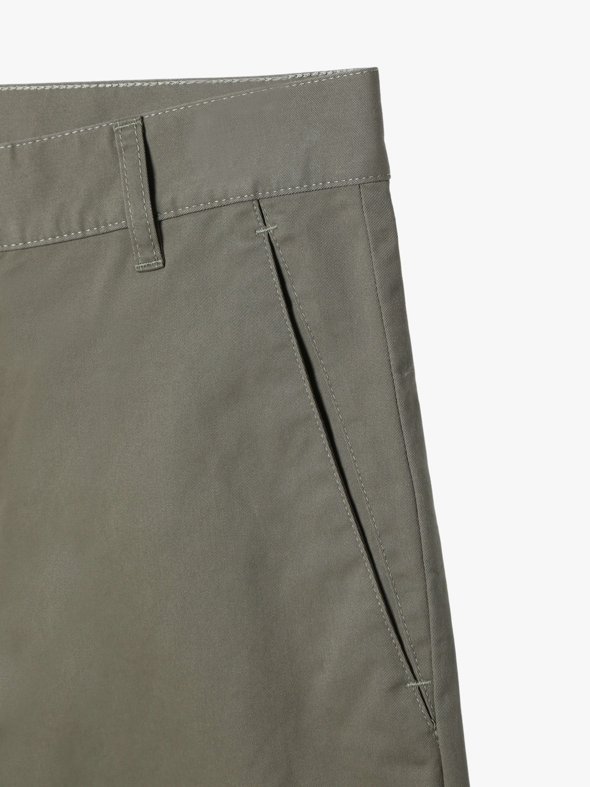 HOMME メンズ メンズ コットン ギャバジン ストレート パンツ ”Antton” カーキ
