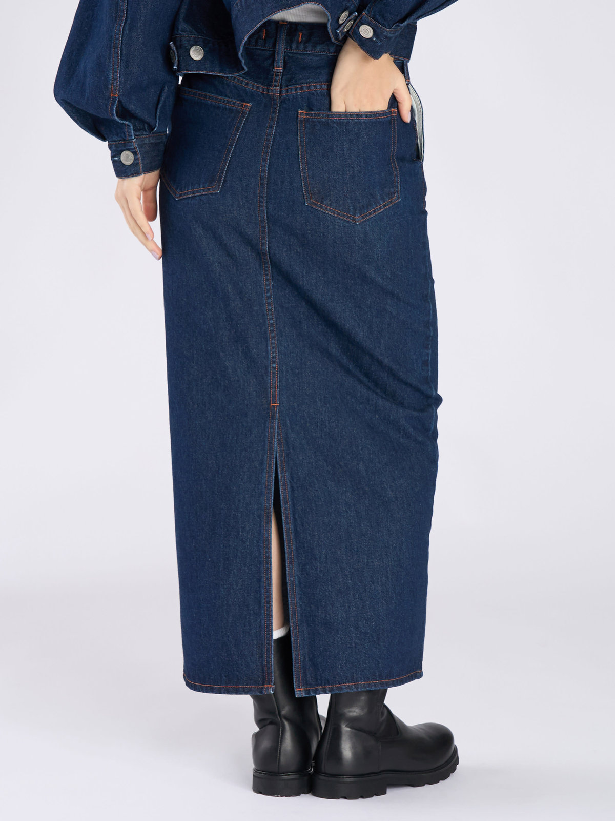 To b. by agnès b. To b. by agnes b. × NEEDBY heritage DENIM LONG SK ネイビー