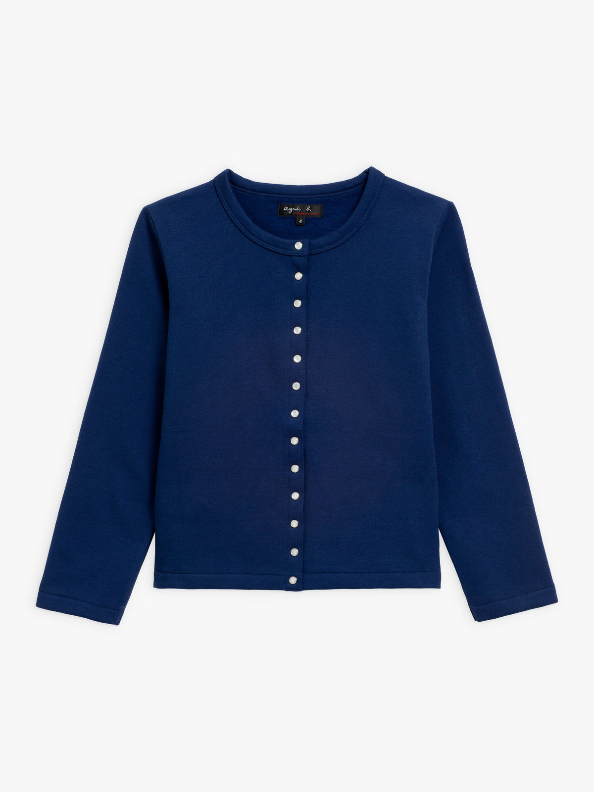 FEMME ウィメンズ コットン メルトン カーディガンプレッション "Le Petit" ブルー系その他