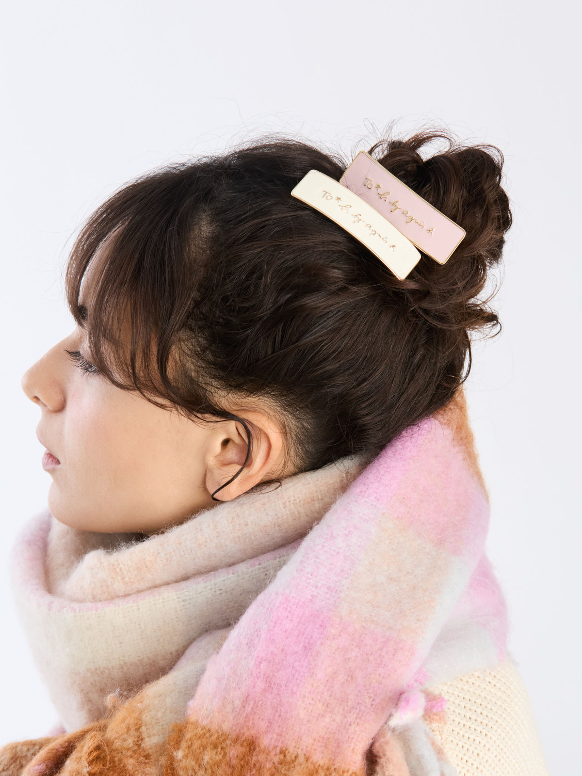 To b. by agnès b. カラーヘアバレッタ ホワイト