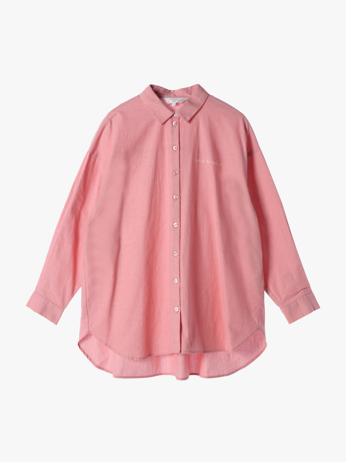 To b. by agnès b. 【Outlet】ロングスリーブボーイズシャツ ピンク