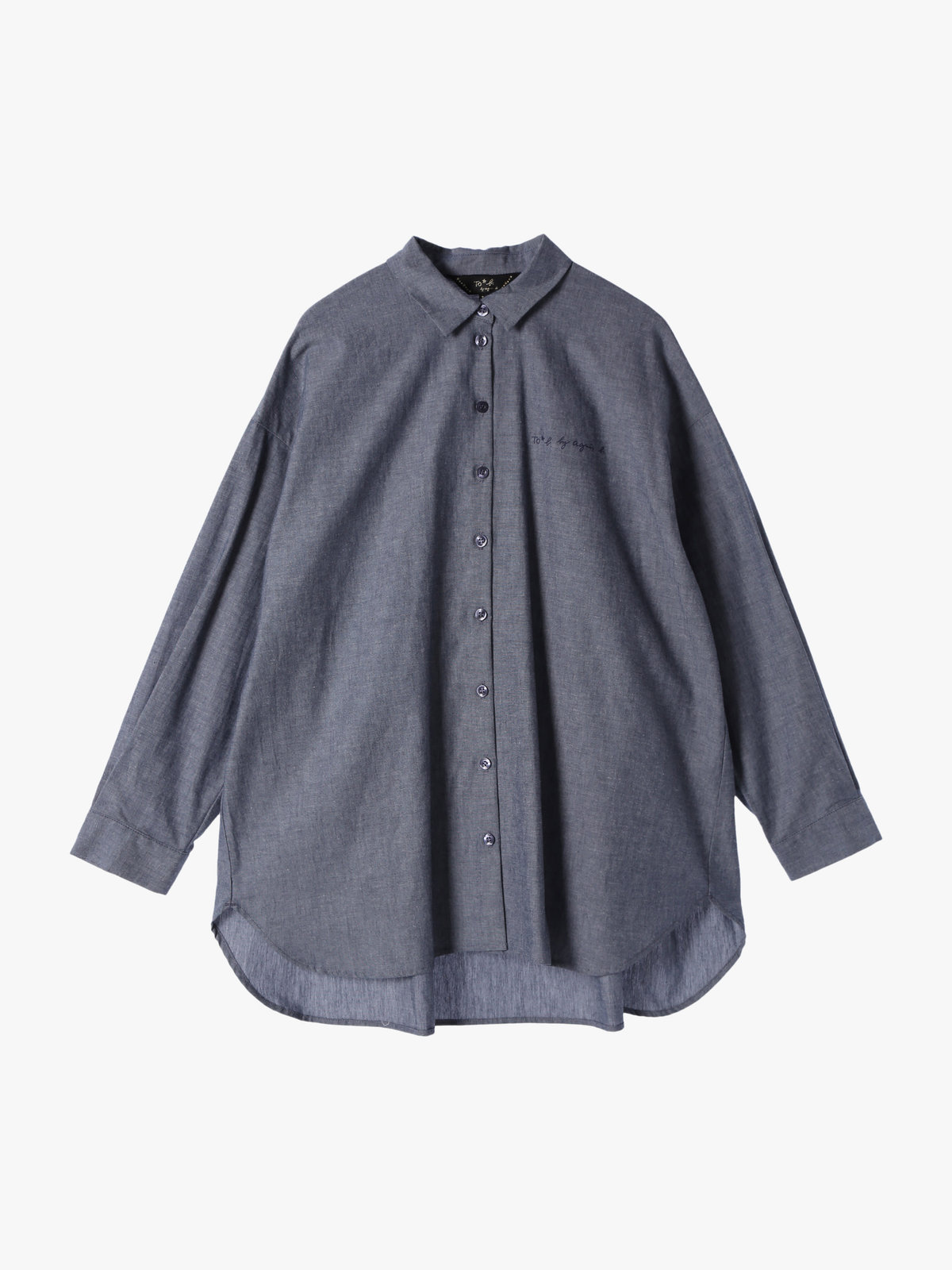 To b. by agnès b. 【Outlet】ロングスリーブボーイズシャツ ネイビー
