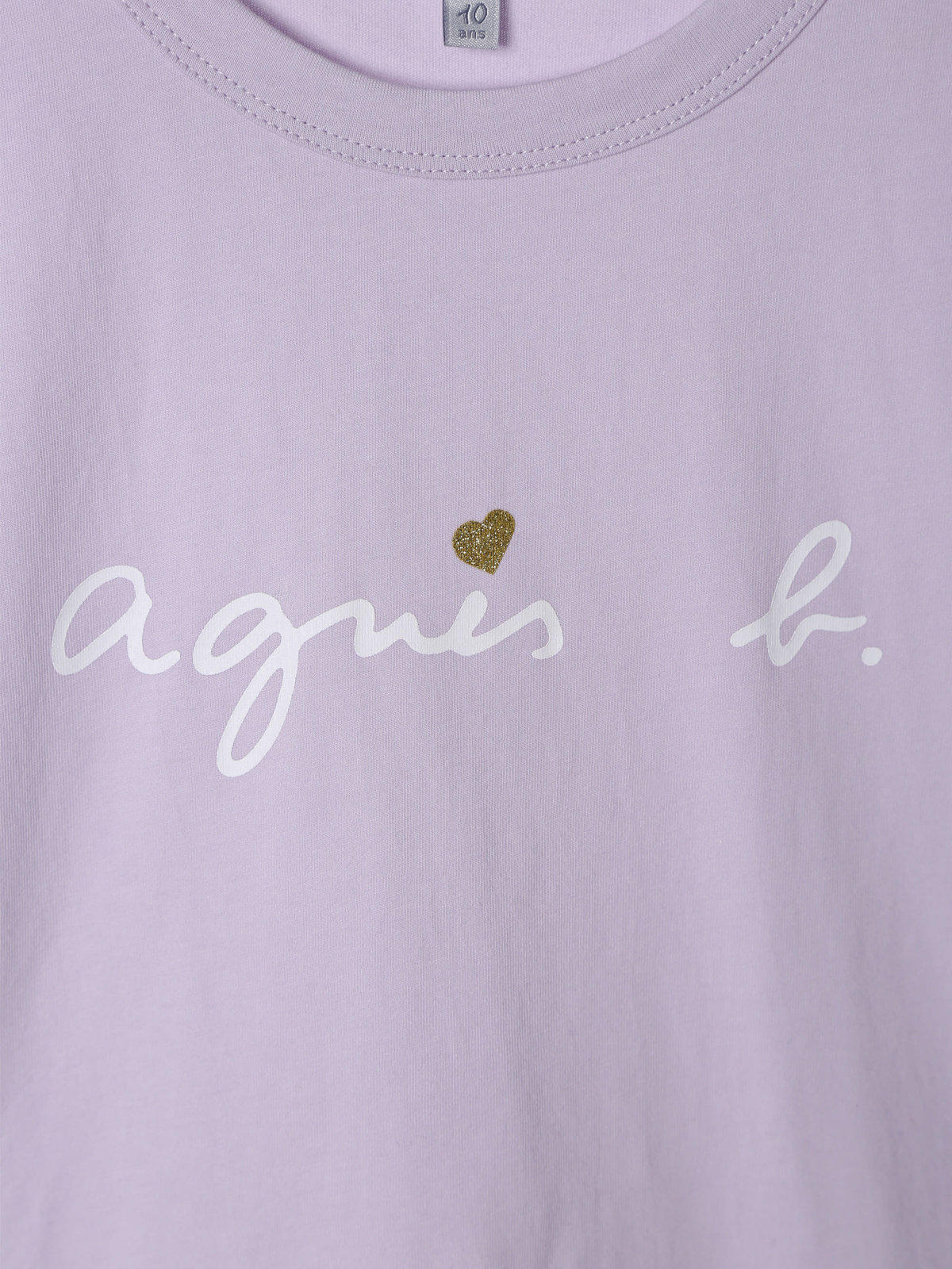 ENFANT ガールズ キッズ ロゴ ハート プリント コットン 半袖 Tシャツ "Pirate" パープル系その他