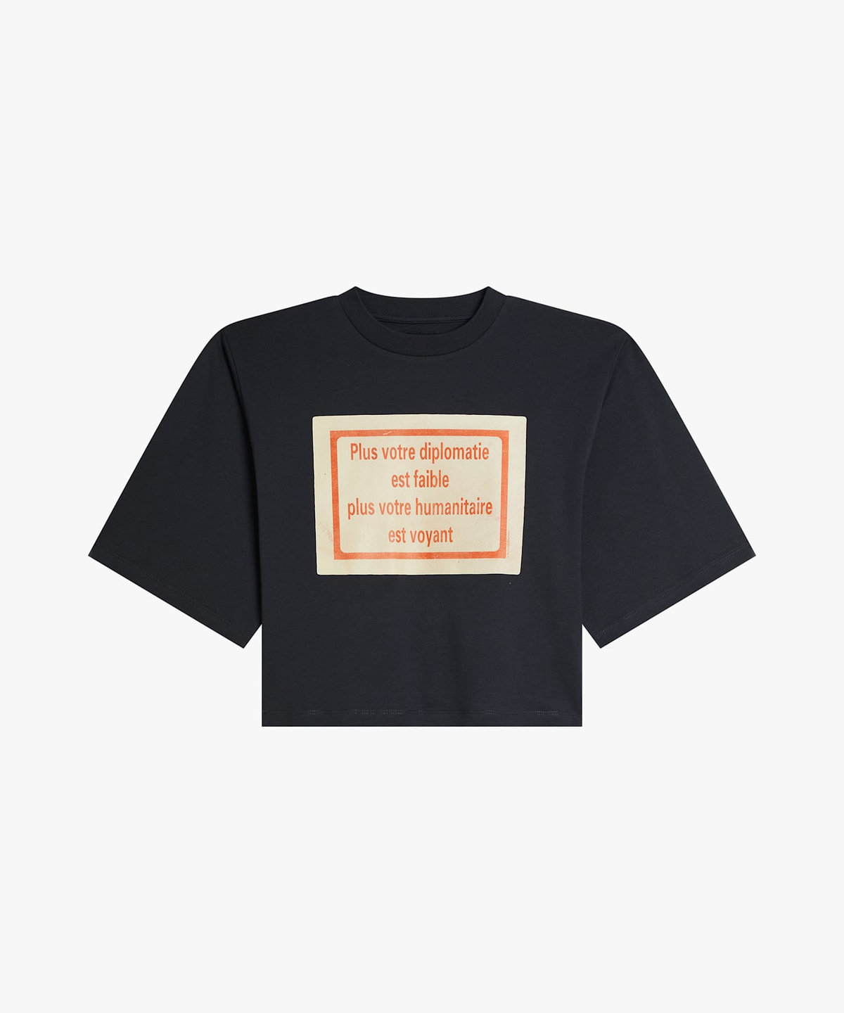 FEMME ウィメンズ プリント コットン 五分袖 アーティスト Tシャツ "Roberto Martinez" グレー