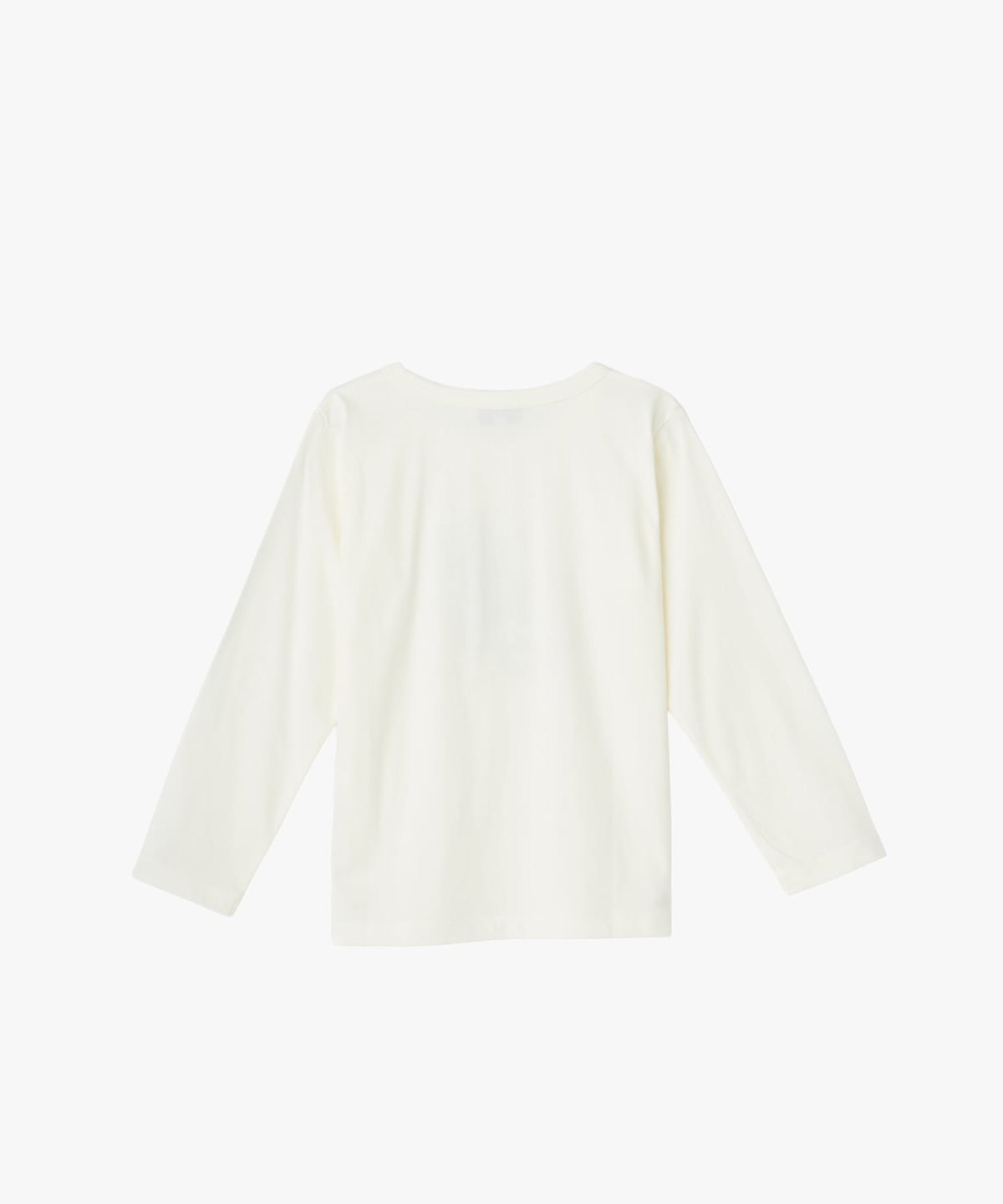 ENFANT ユニセックス キッズ ロゴ アイコニック プリント コットン 長袖 Tシャツ "Lezard" ホワイト