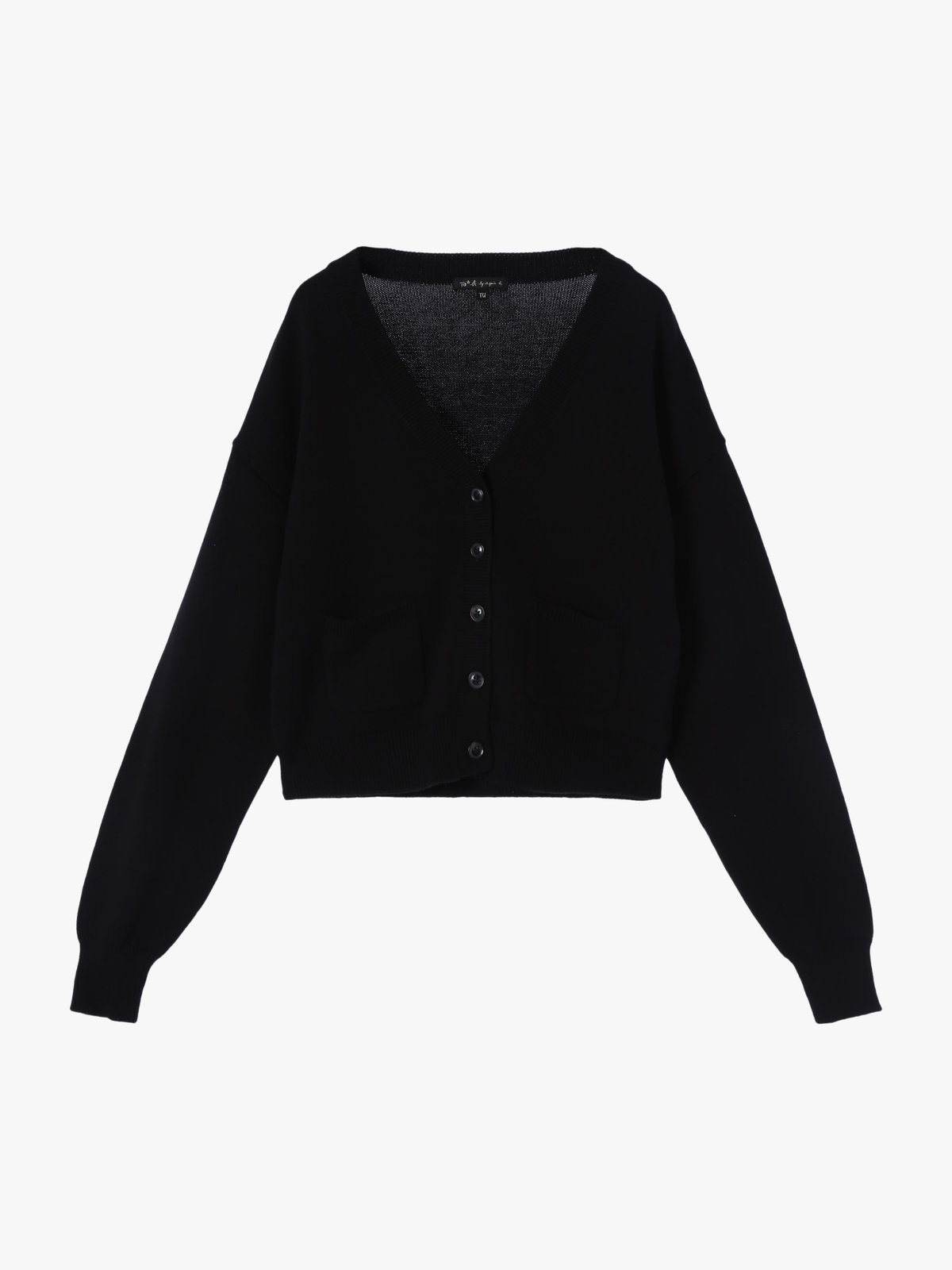 To b. by agnès b. 【Outlet】コットン Vネック ニット カーディガン ブラック