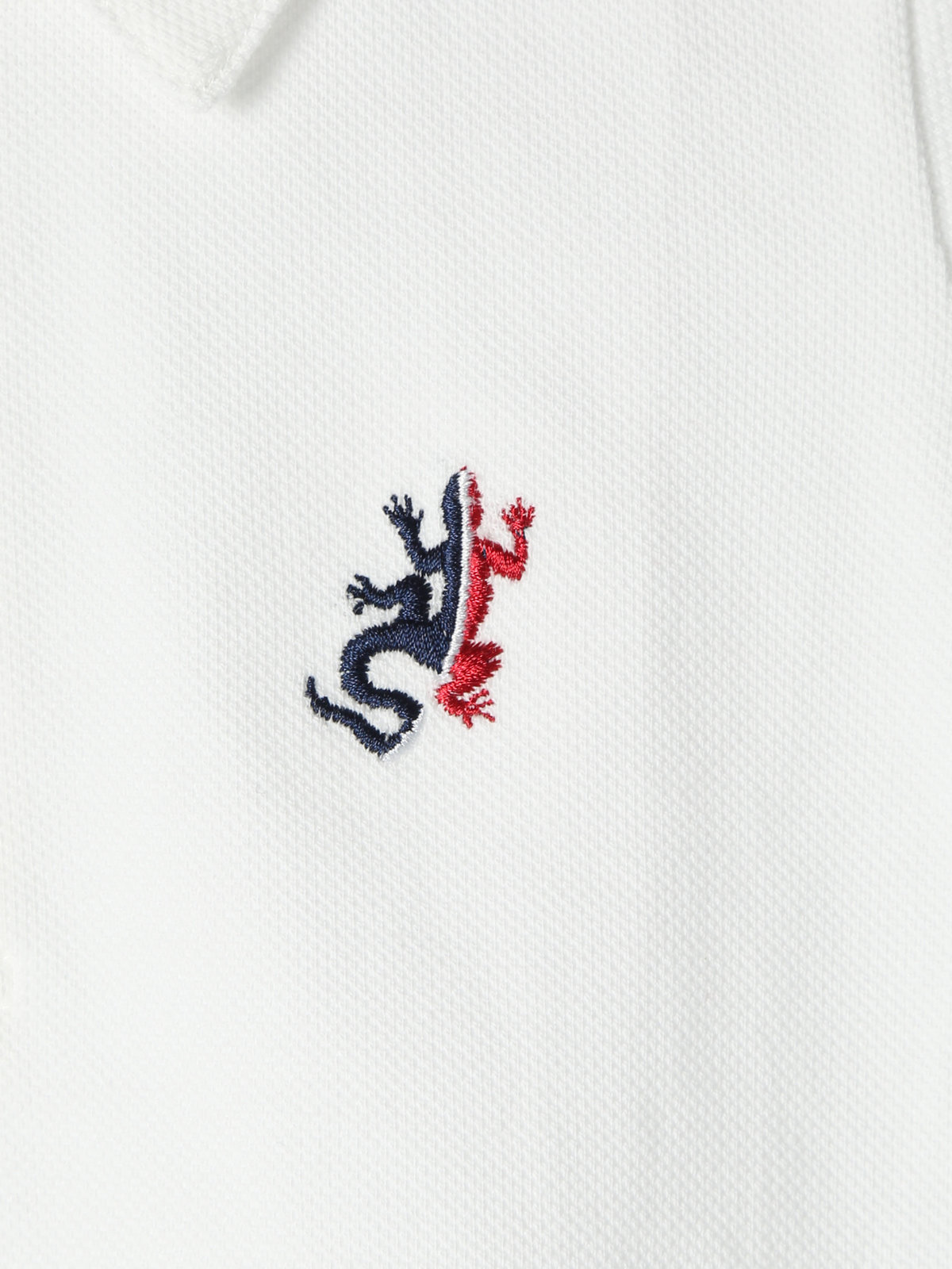 ENFANT ベビー ベビー 刺繍 ポロシャツ "Lezard" ホワイト