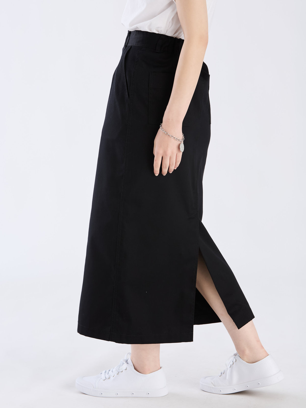 To b. by agnès b. 【Outlet】コットンツイルスカート ブラック