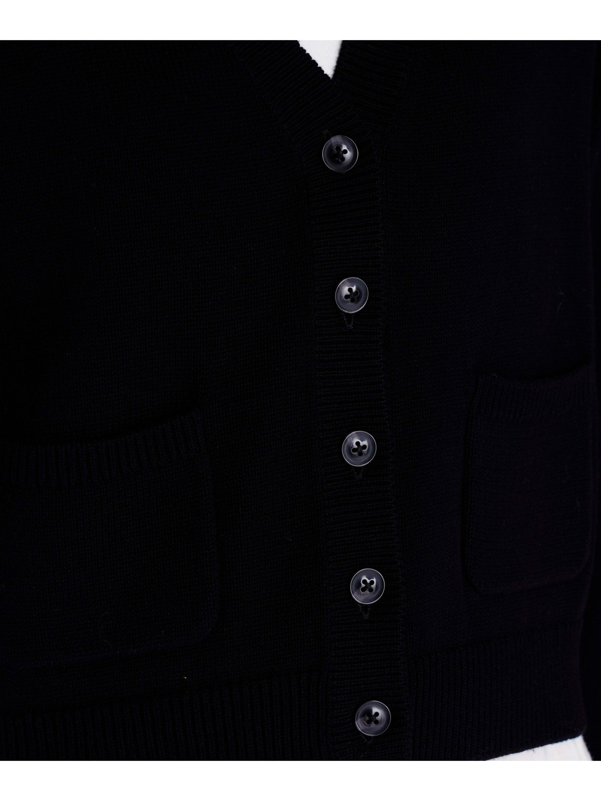 To b. by agnès b. 【Outlet】コットン Vネック ニット カーディガン ブラック