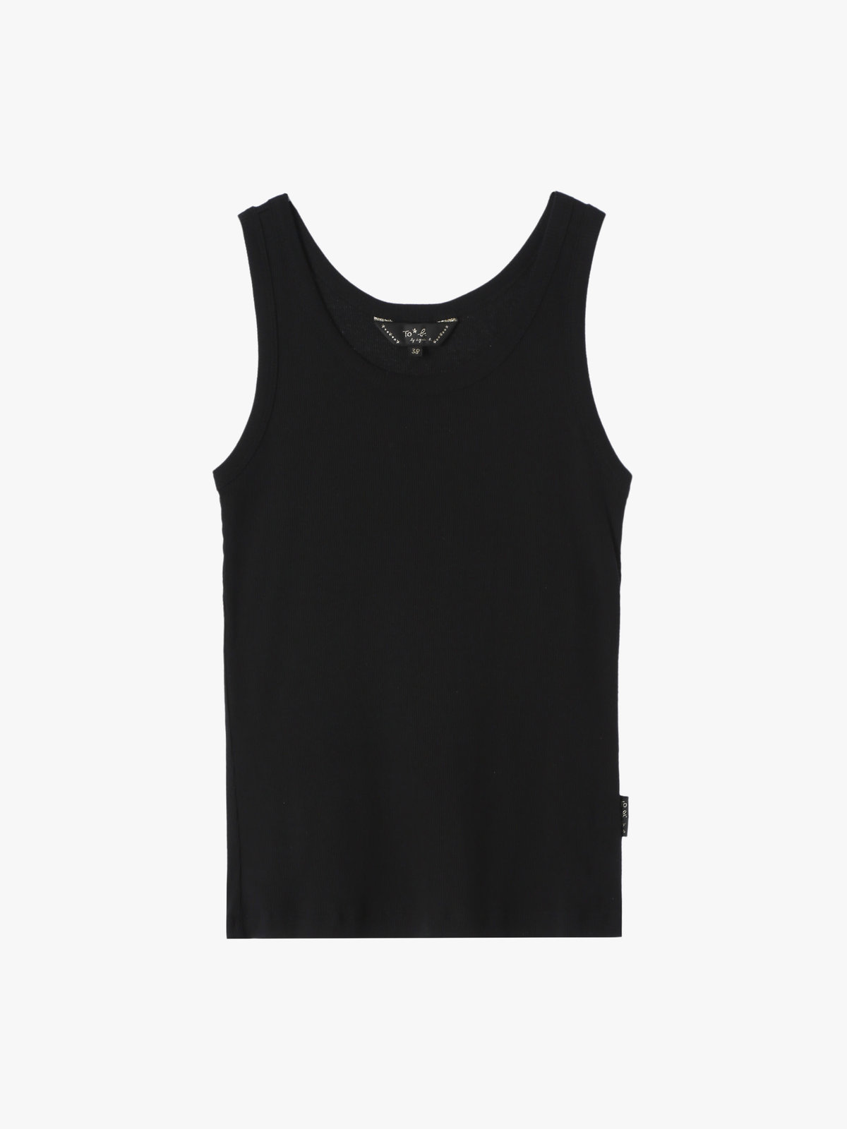 To b. by agnès b. リブ タンクトップ ブラック
