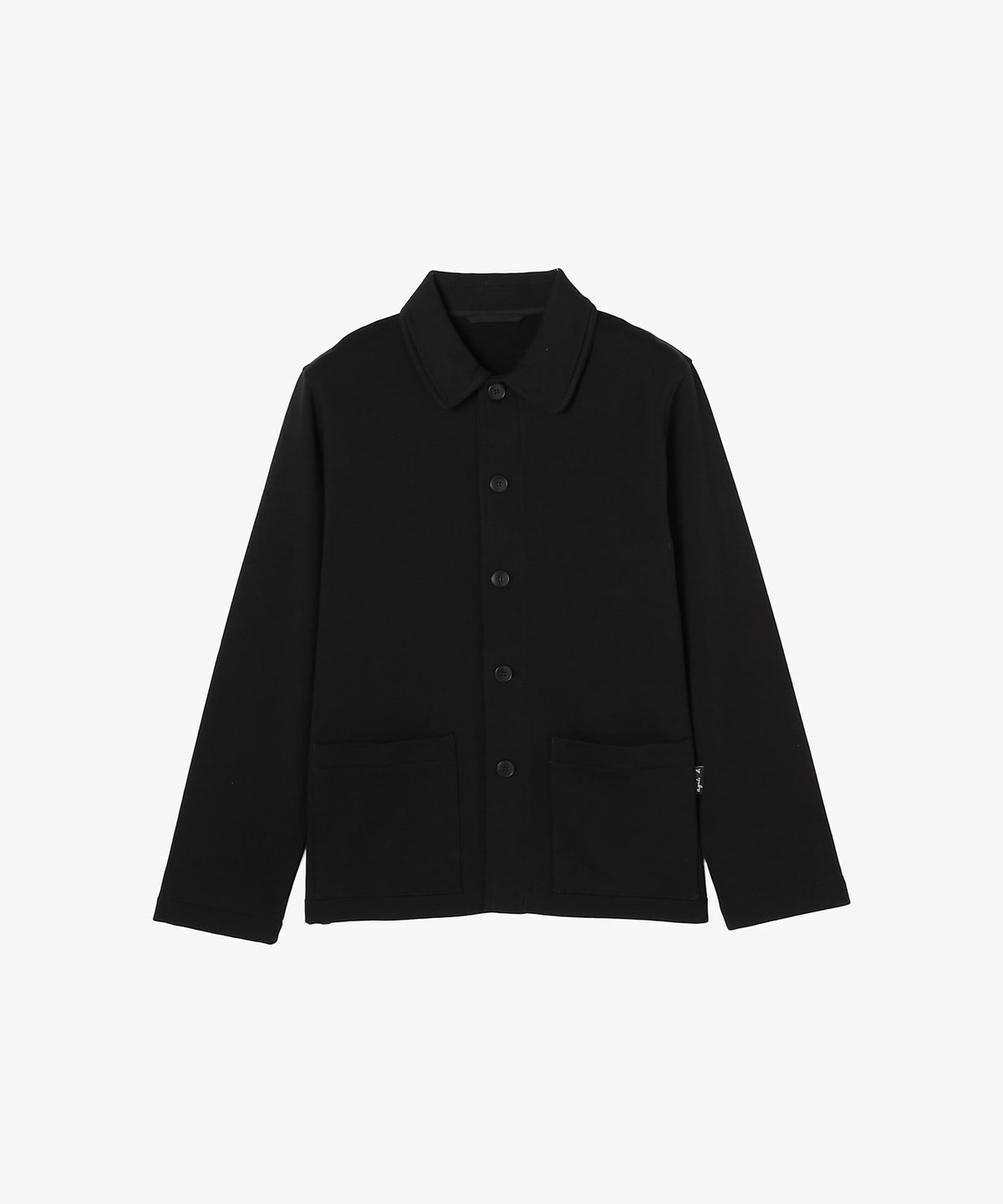 HOMME メンズ メンズ オーガニックコットン 長袖 ジャケット "Mandarin" ブラック