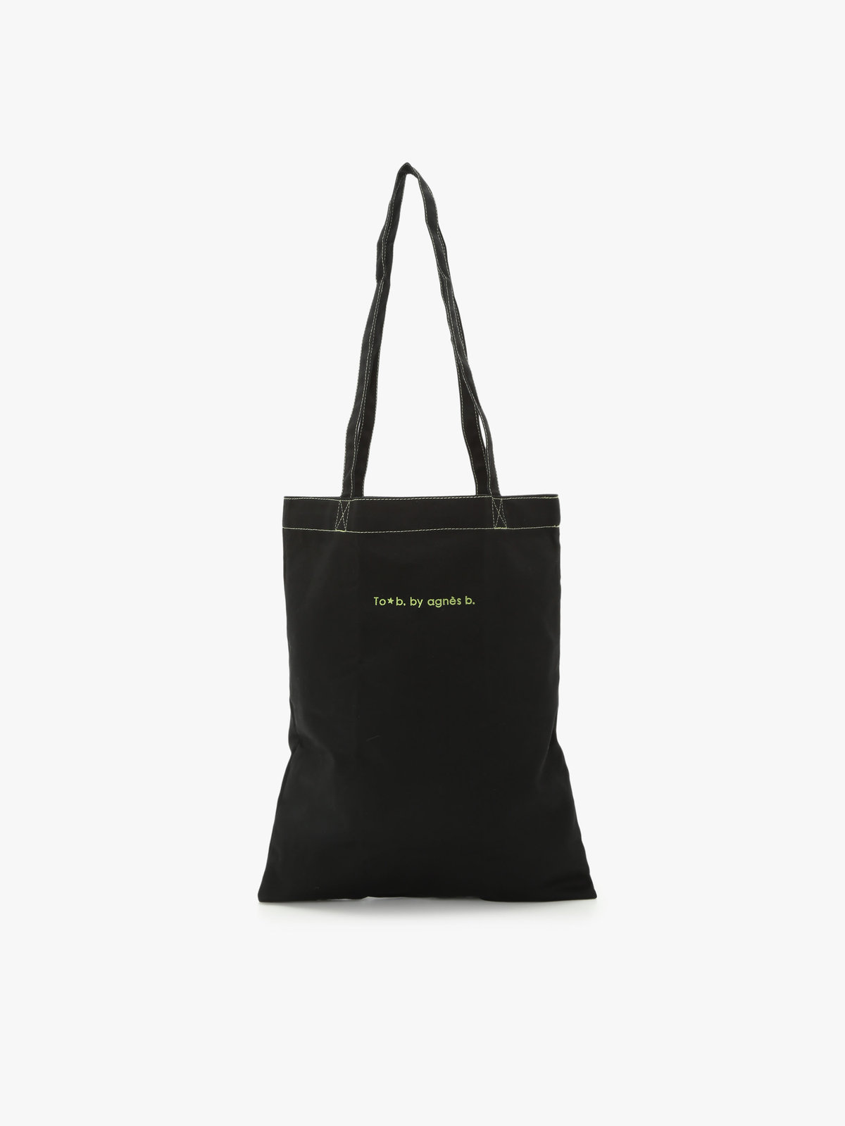 To b. by agnès b. 【Outlet】ロゴ刺繍 アーカイブテキスタイル トートバッグ&シュシュ セット ブラック