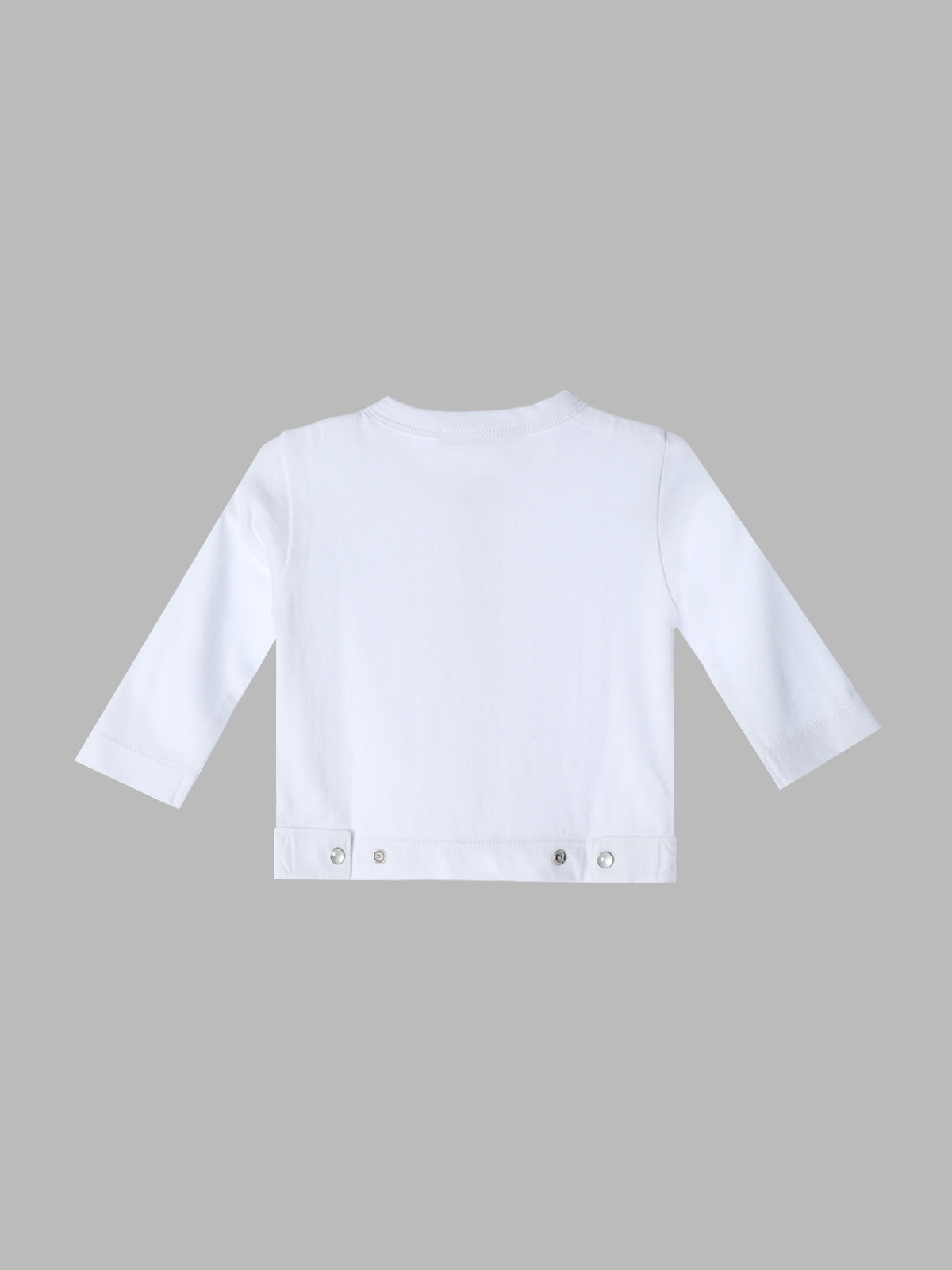 ENFANT ベビー ベビー コットン 長袖 カーディガンプレッション ホワイト