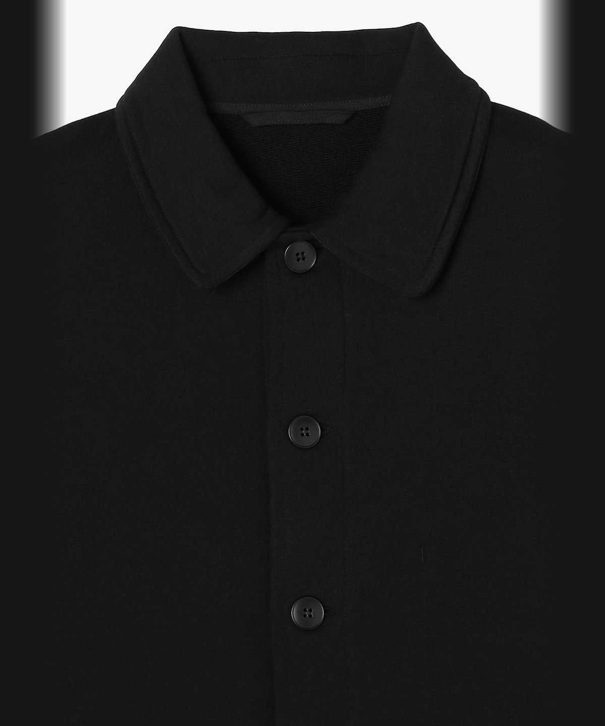 HOMME メンズ メンズ オーガニックコットン 長袖 ジャケット "Mandarin" ブラック