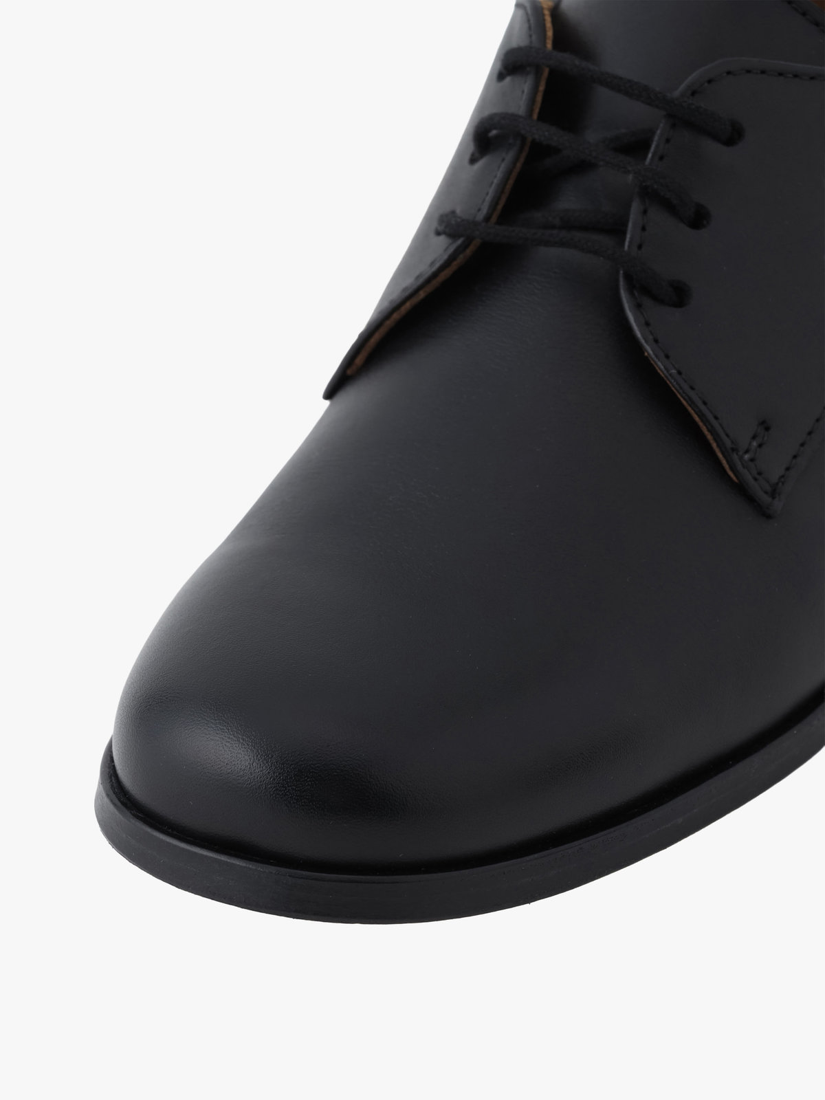 FEMME ウィメンズ レザー ダービーシューズ "Jeanne" ブラック