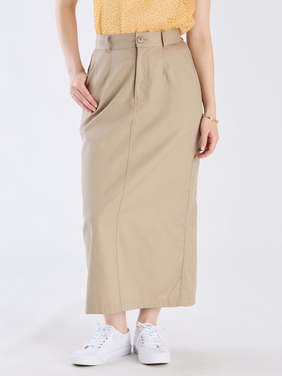 To b. by agnès b. 【Outlet】コットンツイルスカート ベージュ