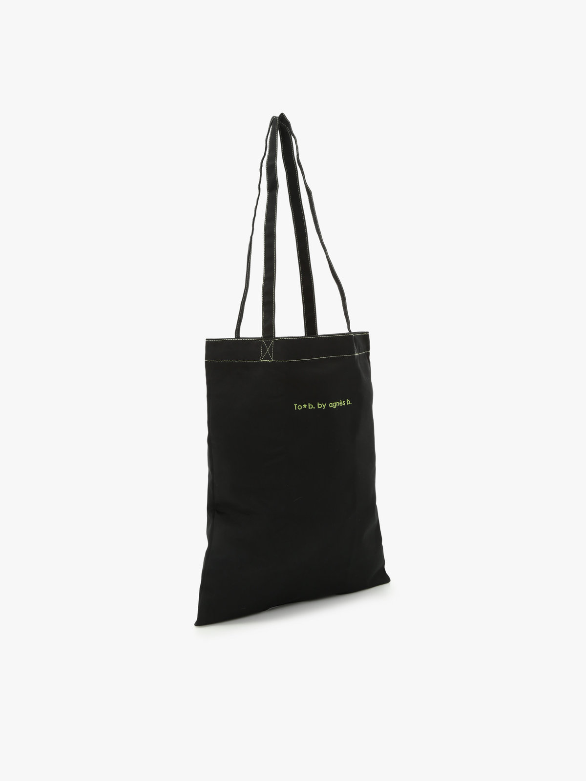 To b. by agnès b. 【Outlet】ロゴ刺繍 アーカイブテキスタイル トートバッグ&シュシュ セット ブラック